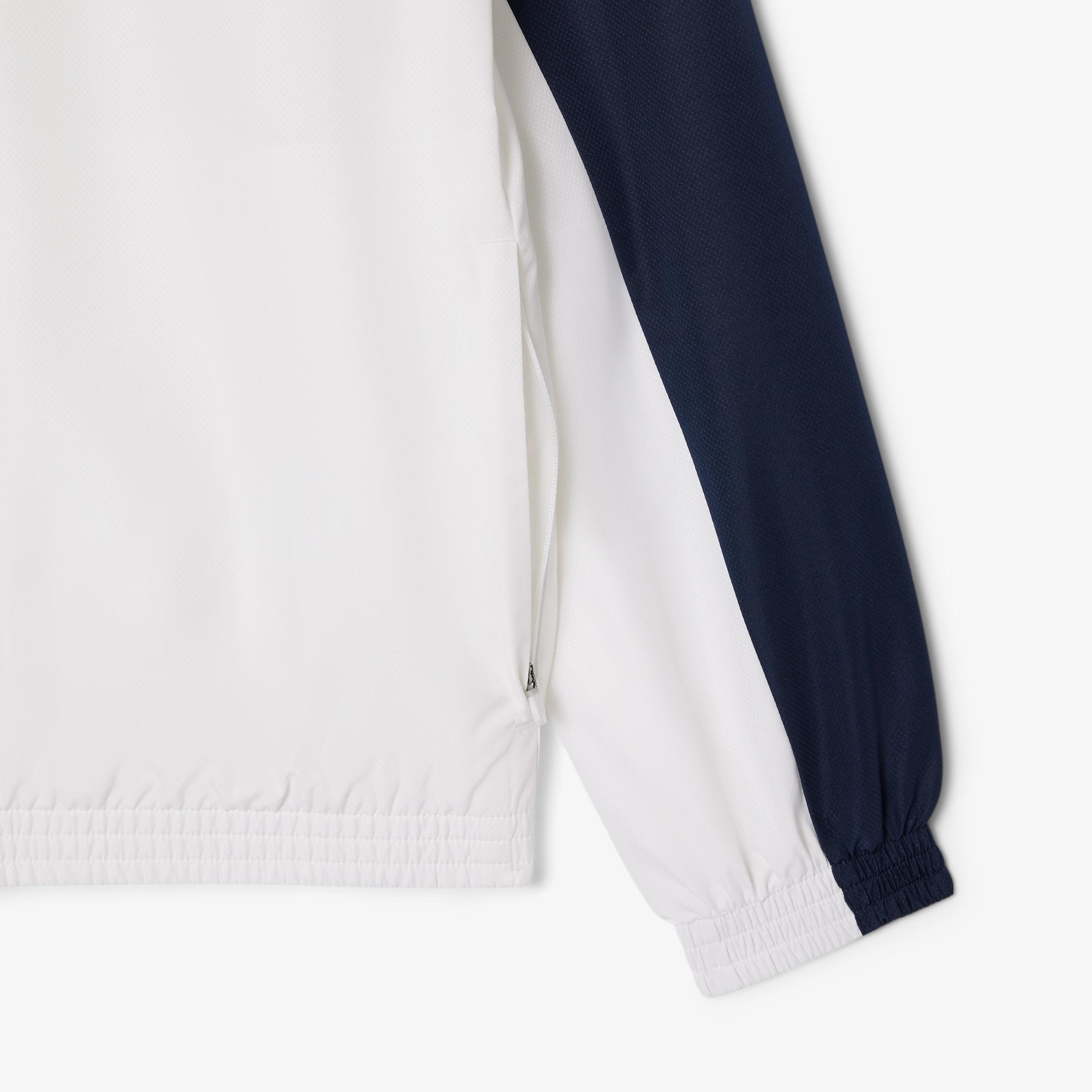 Lacoste Erkek Regular Fit Fermuarlı Renk Bloklu Beyaz Eşofman Takımı