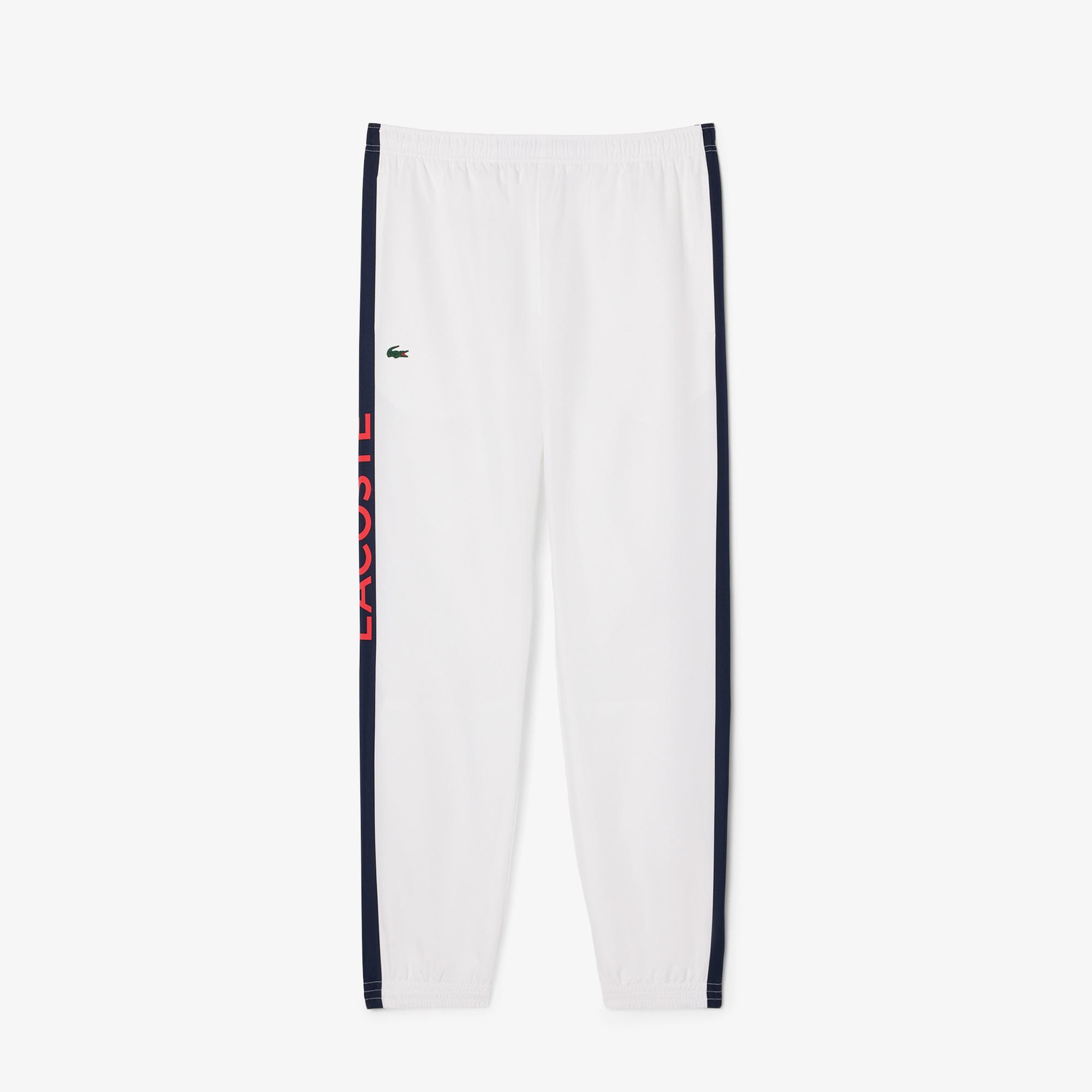 Lacoste Erkek Regular Fit Fermuarlı Renk Bloklu Beyaz Eşofman Takımı