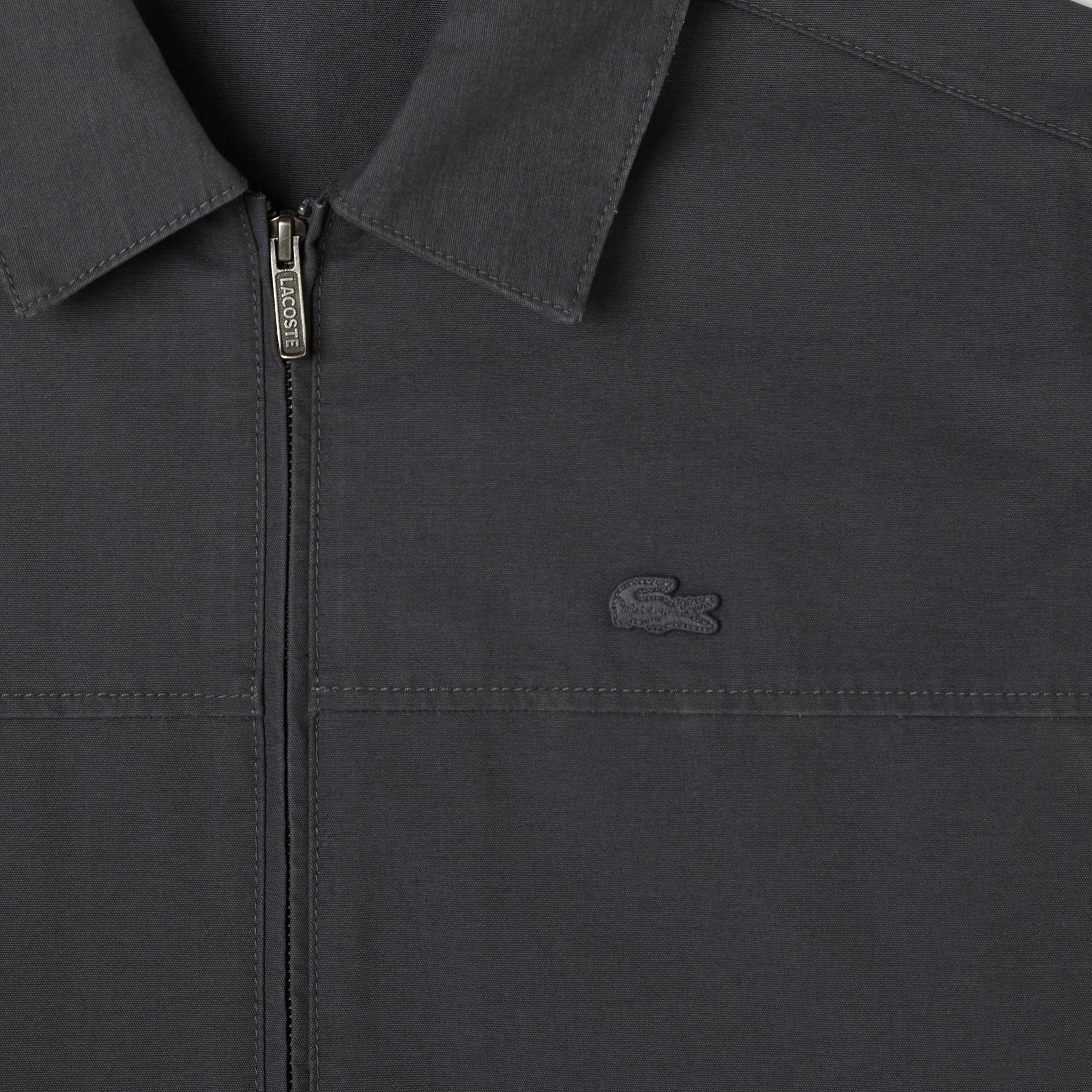 Lacoste Erkek Relaxed Fit Fermuarlı Koyu Gri Ceket
