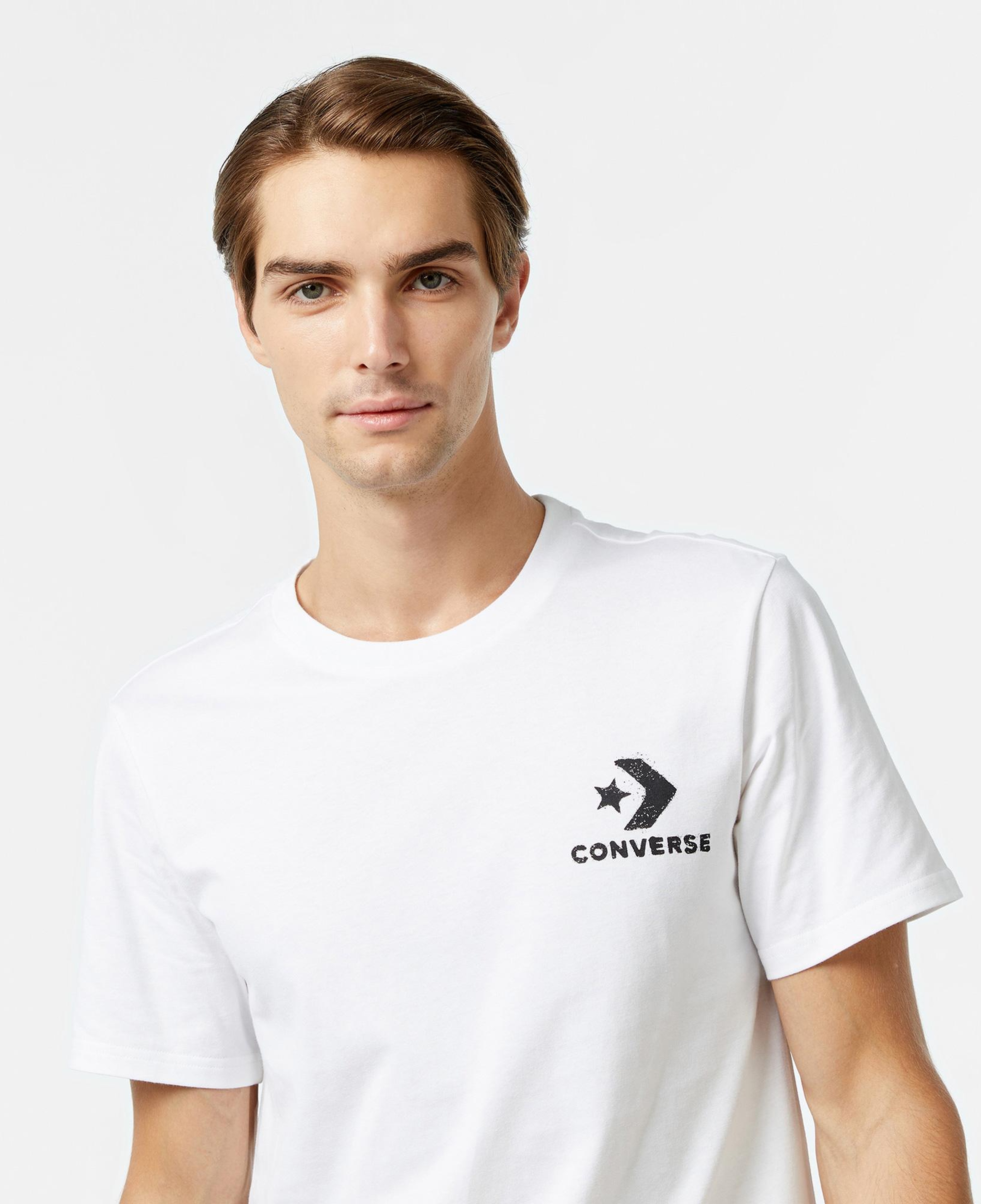 Converse Spray Paint Baskılı Erkek Beyaz T-Shirt