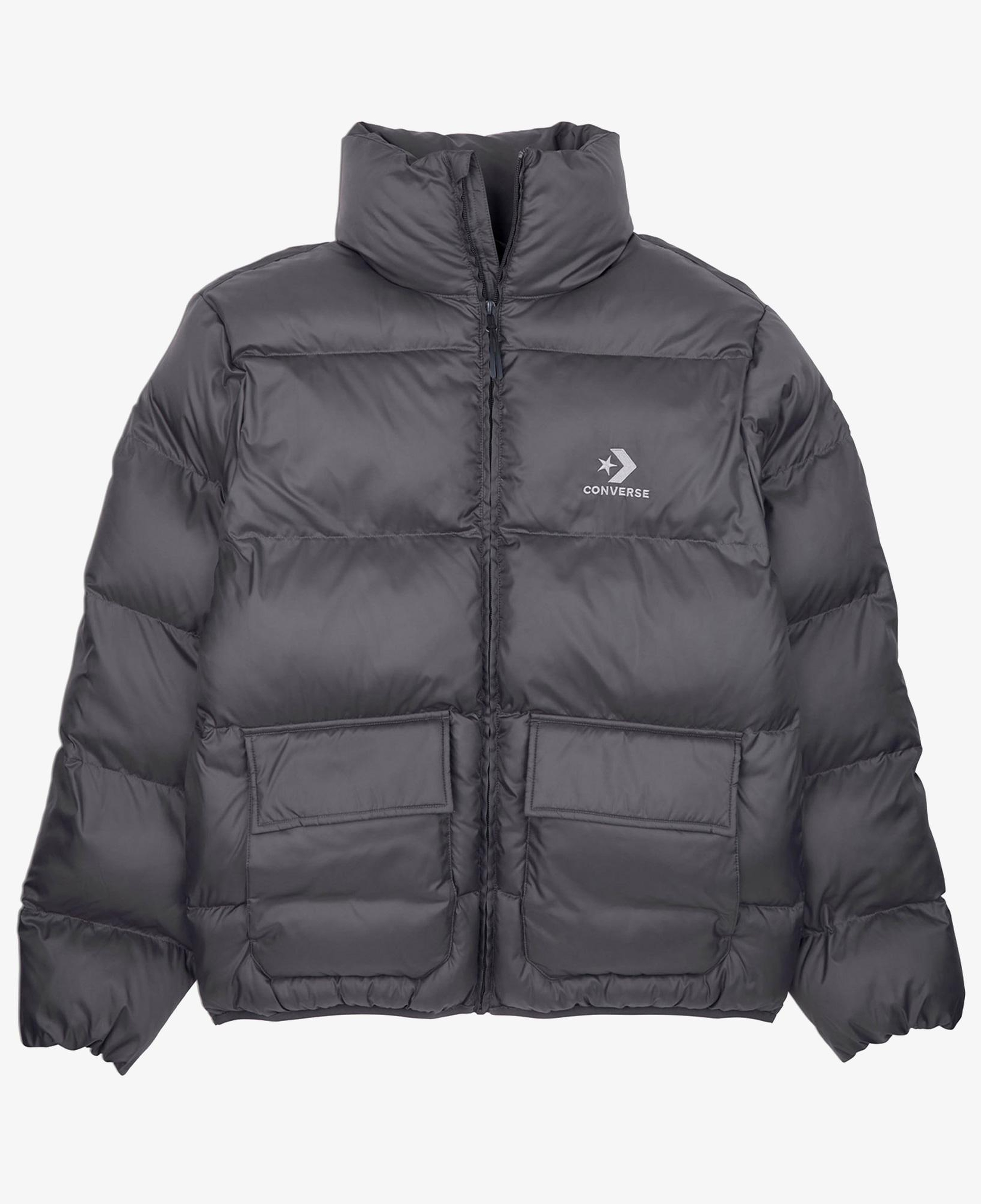 Converse Classic Patch Pocket Erkek Dik Yaka Siyah Şişme Mont