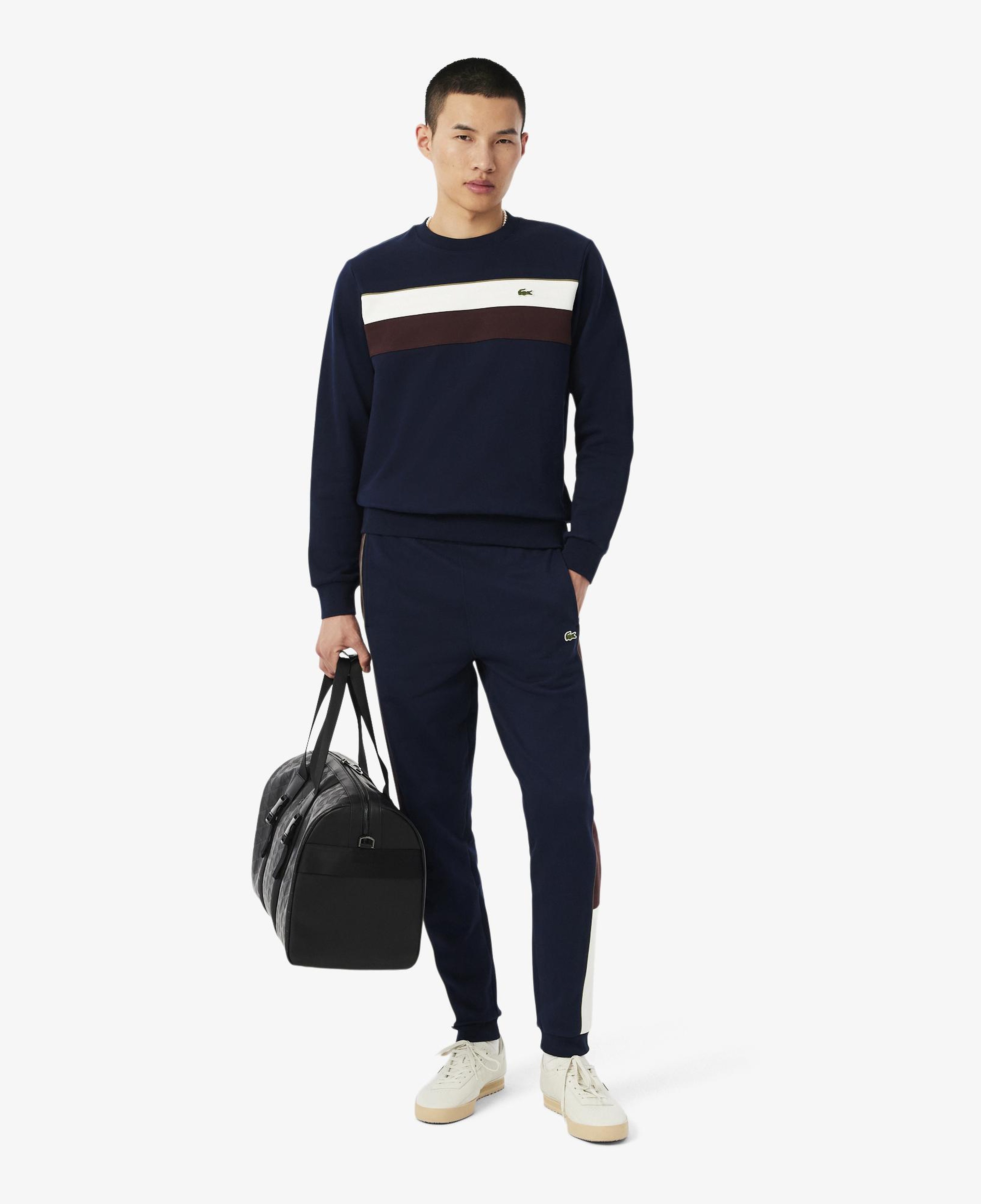 Lacoste Erkek Tapered Fit Renk Bloklu Lacivert Eşofman Altı