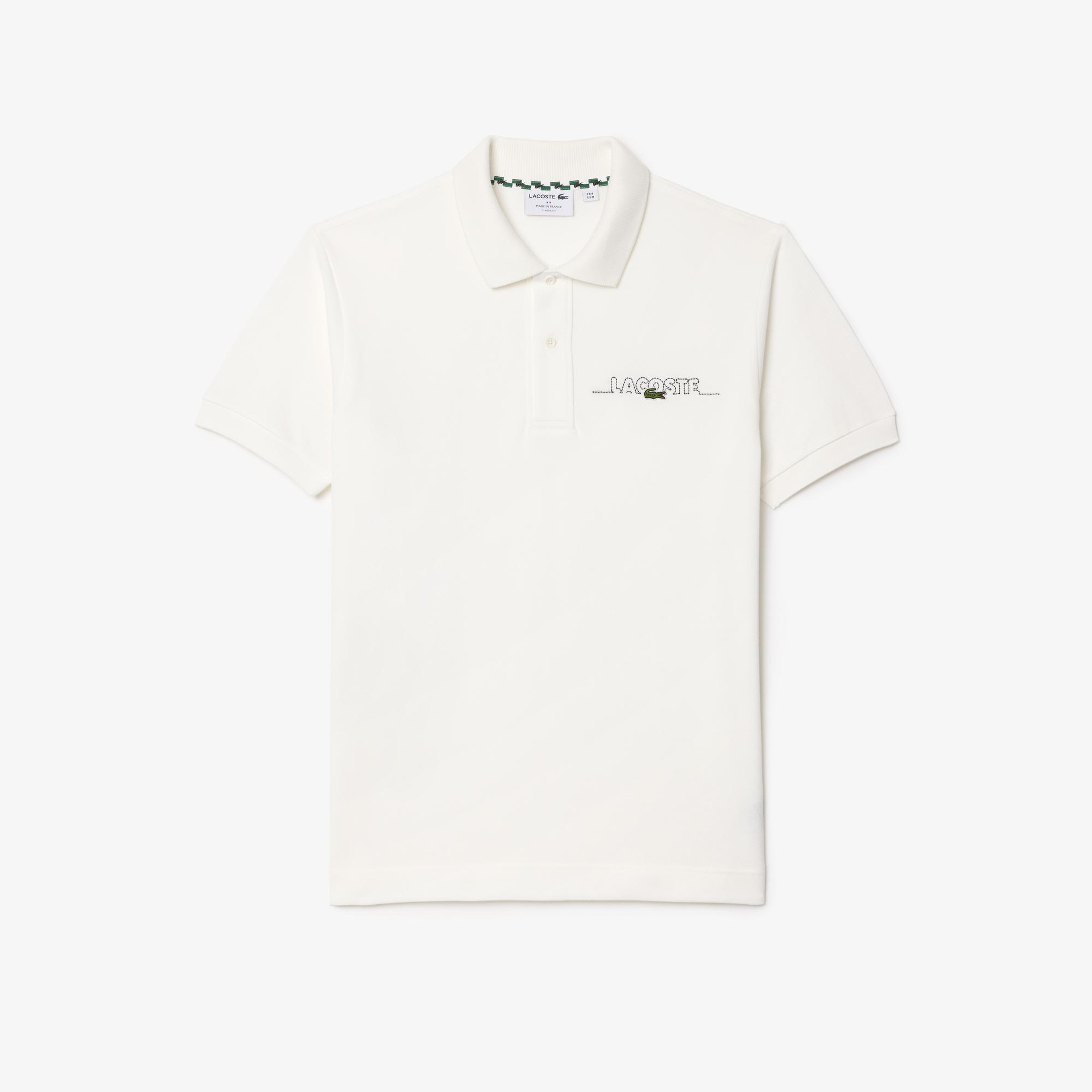 Erkek Classic Fit Beyaz Polo