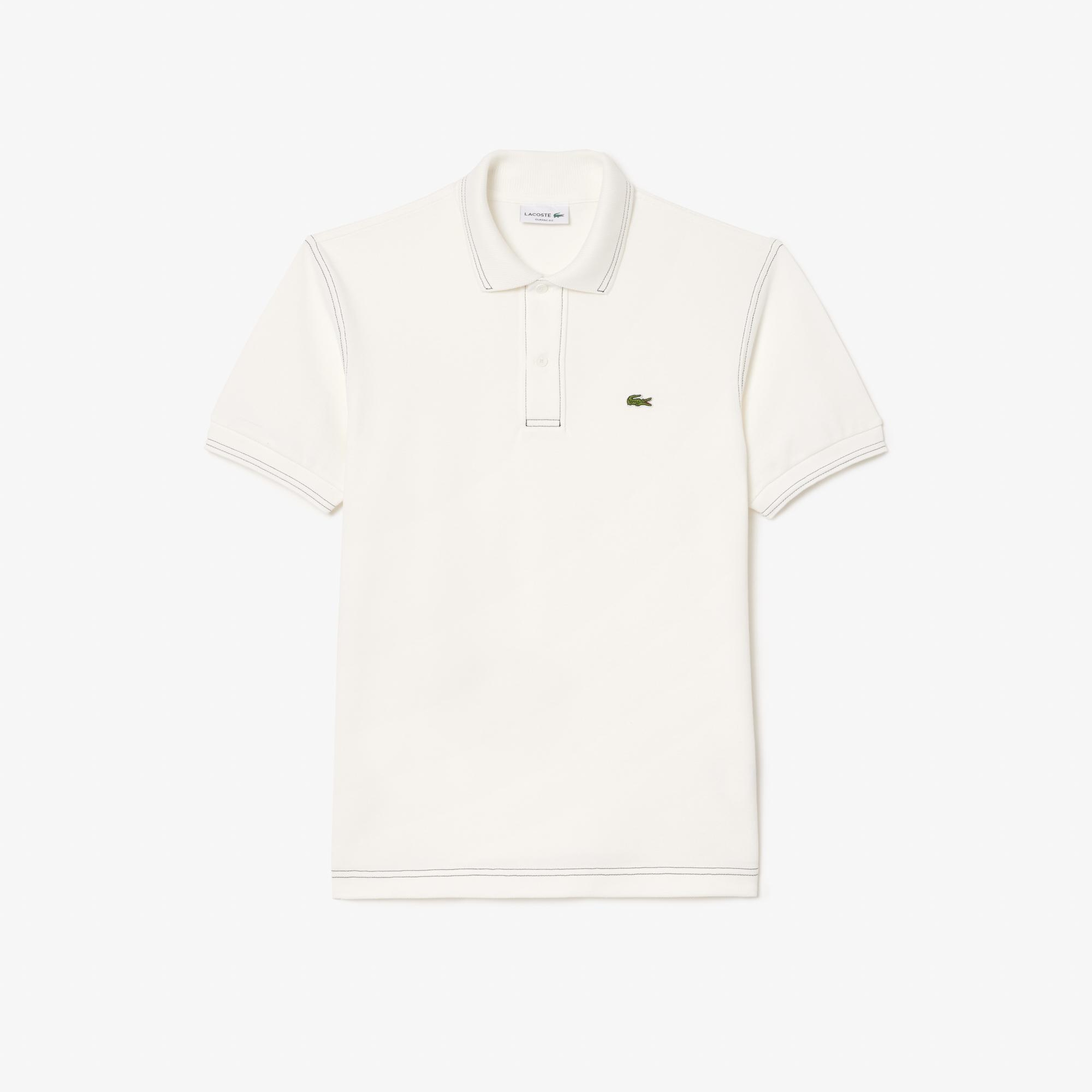 Erkek Classic Fit Organik Pamuk Beyaz Polo