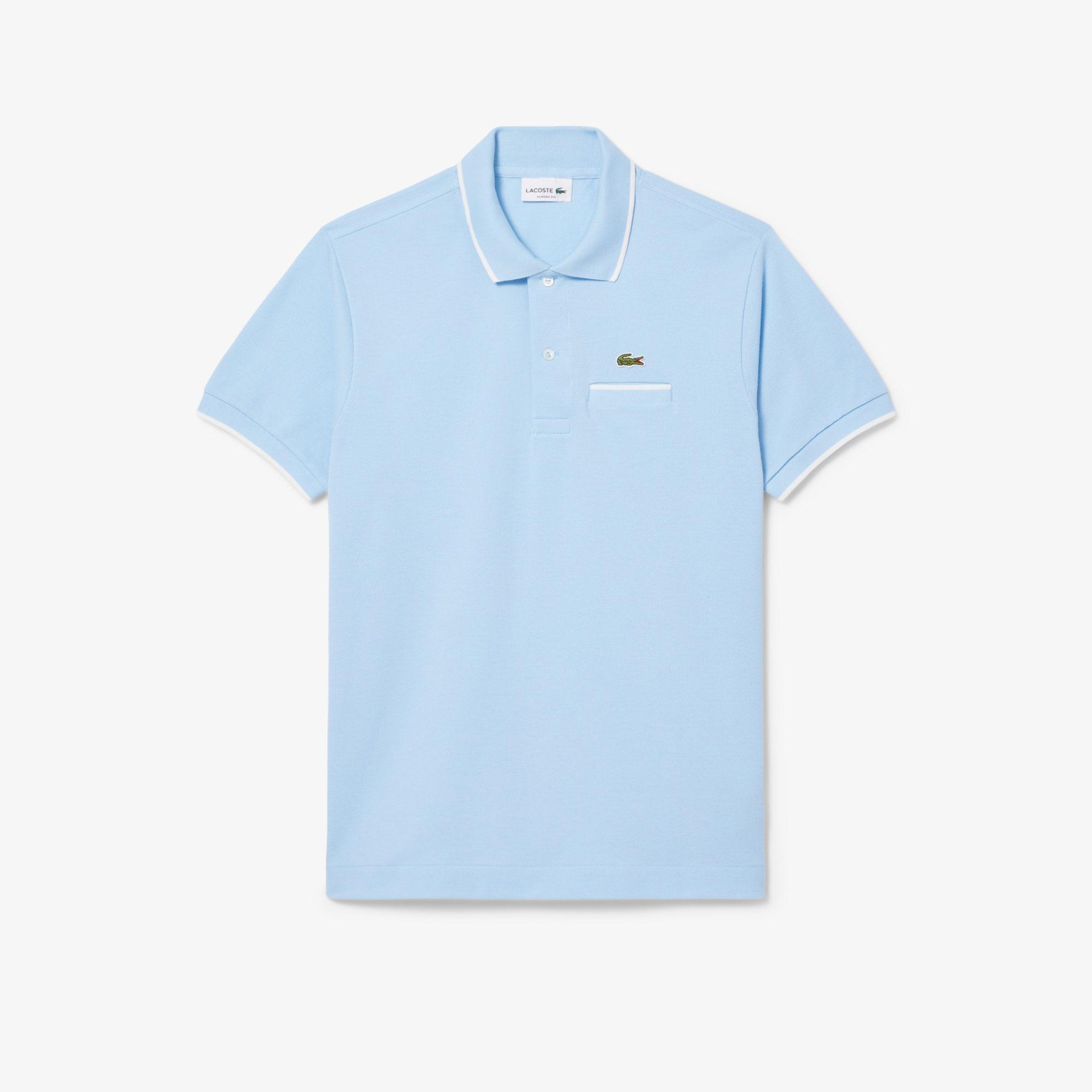 L.12.12 Erkek Classic Fit Mavi Polo