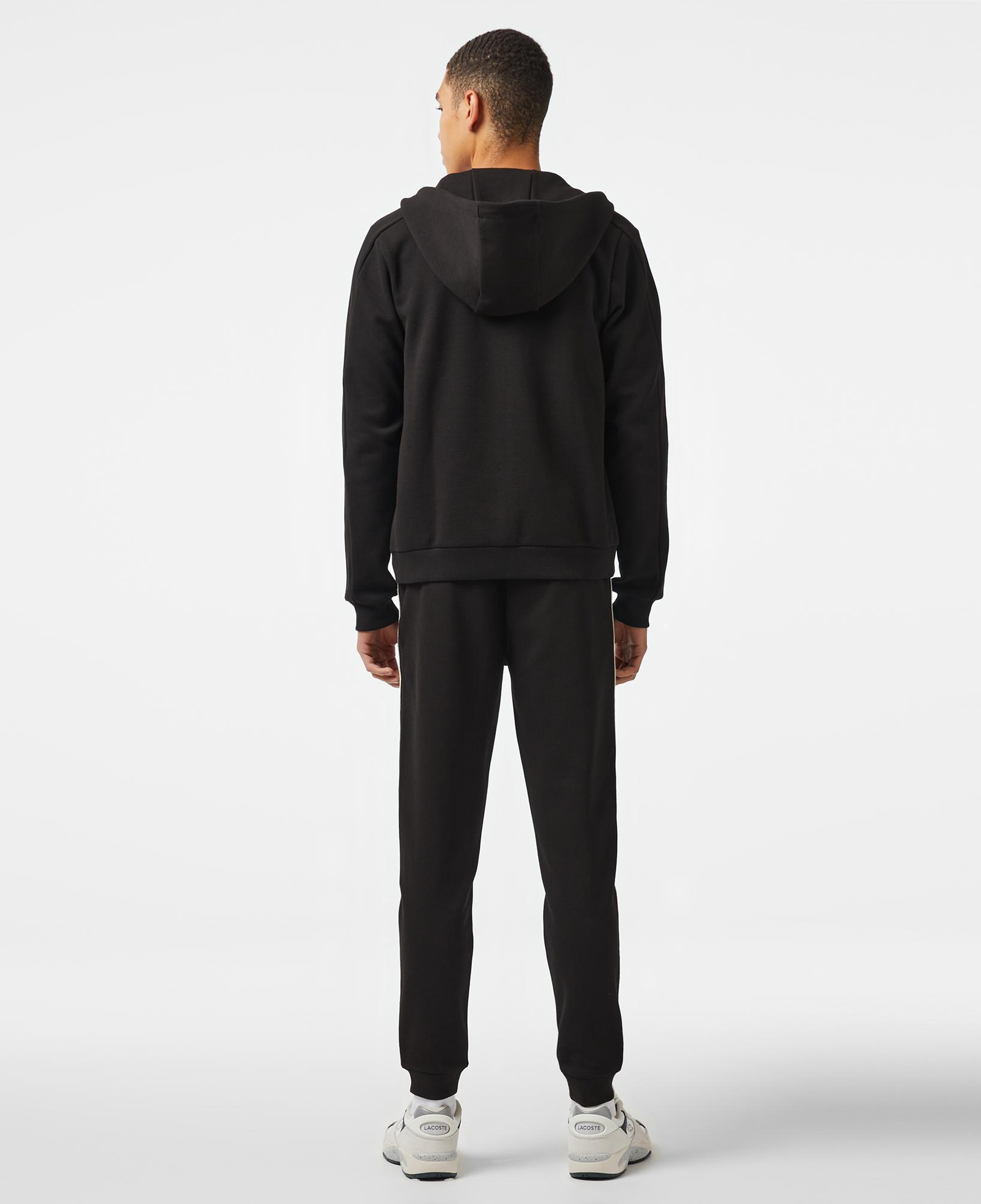 Erkek Slim Fit Çizgili Siyah Eşofman Altı