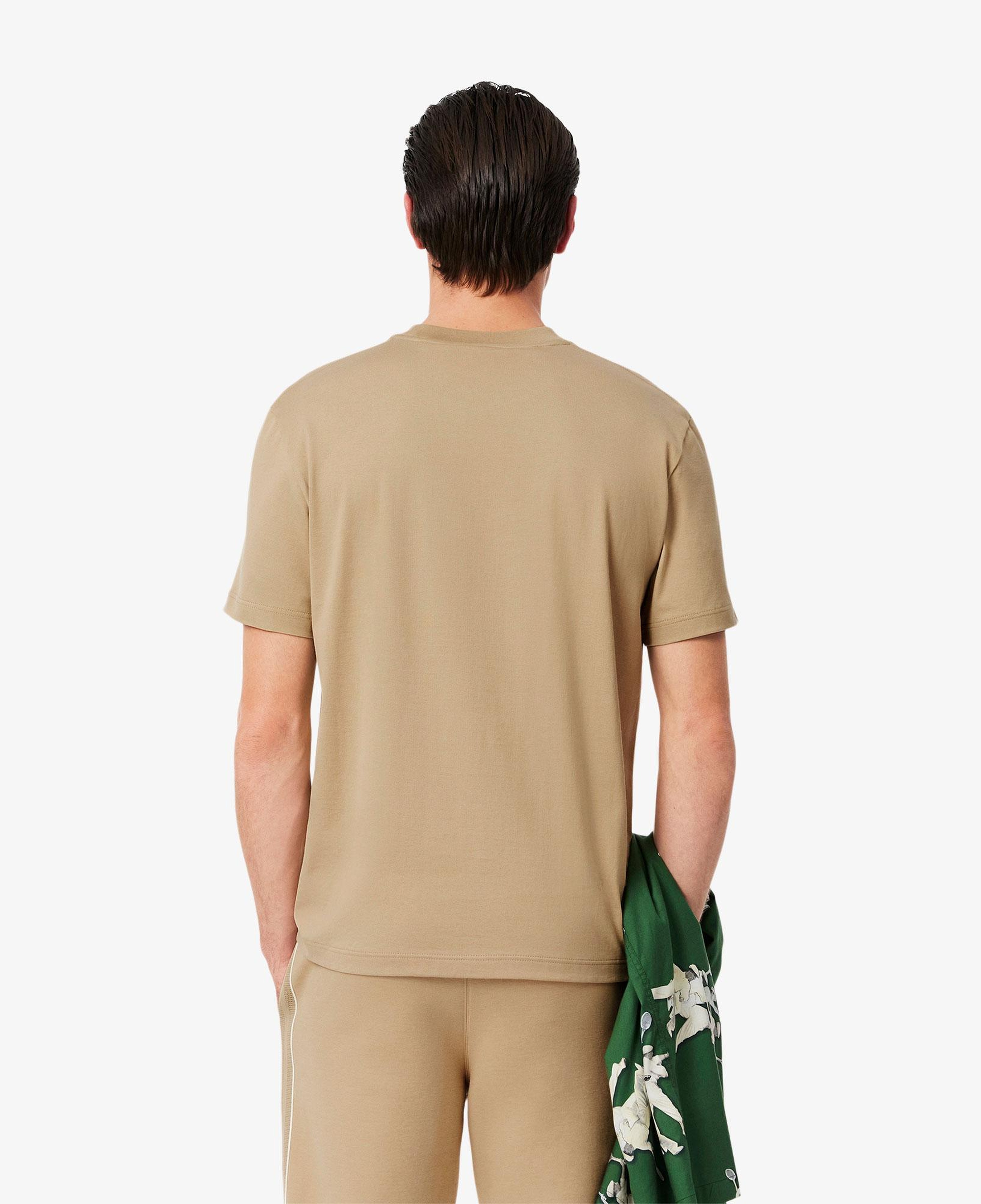 Erkek Classic Fit Bisiklet Yaka Bej T-Shirt