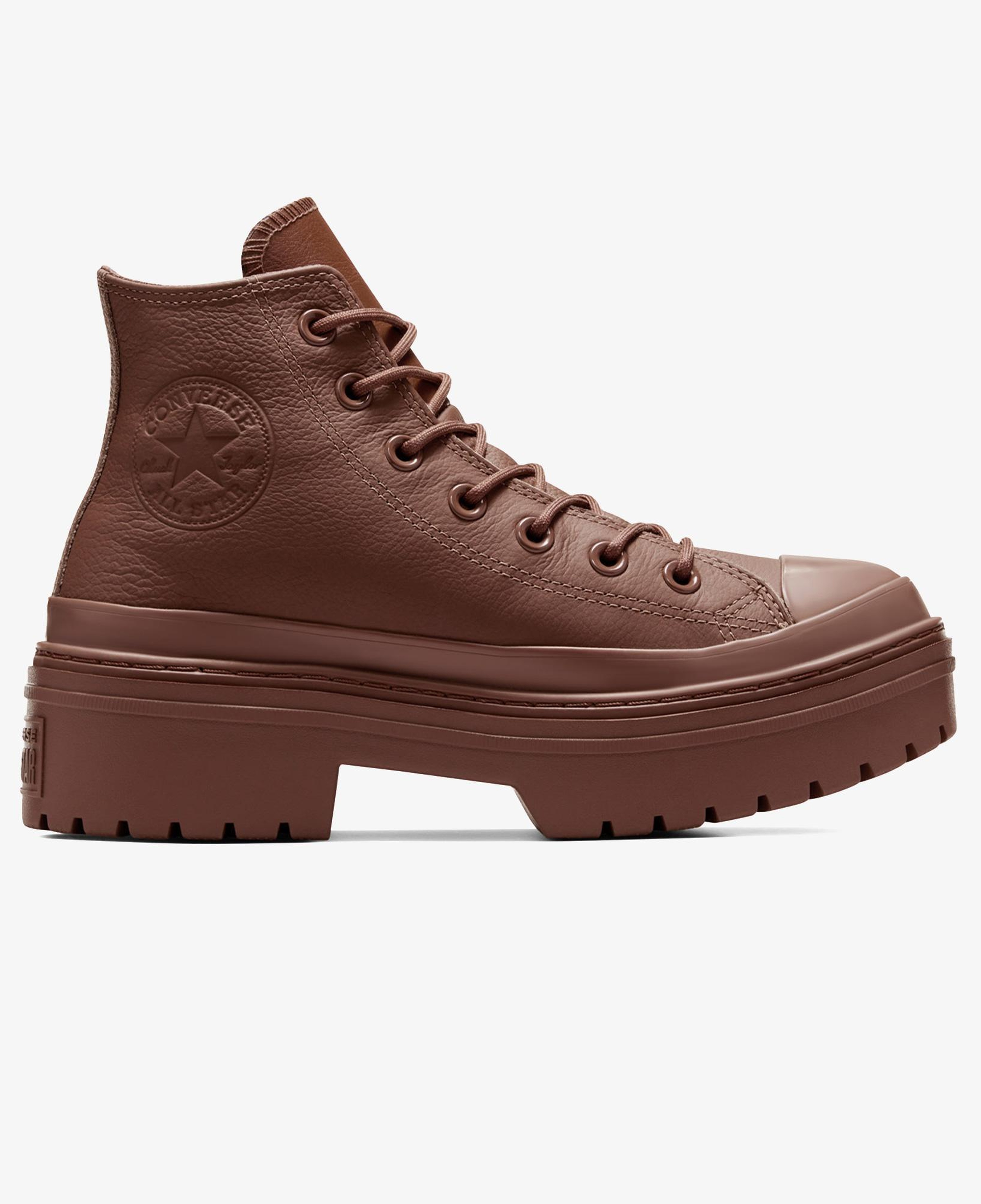 Converse Chuck Taylor All Star Lugged Heel Kadın Kahverengi Deri Platform Su Geçirmez Bot