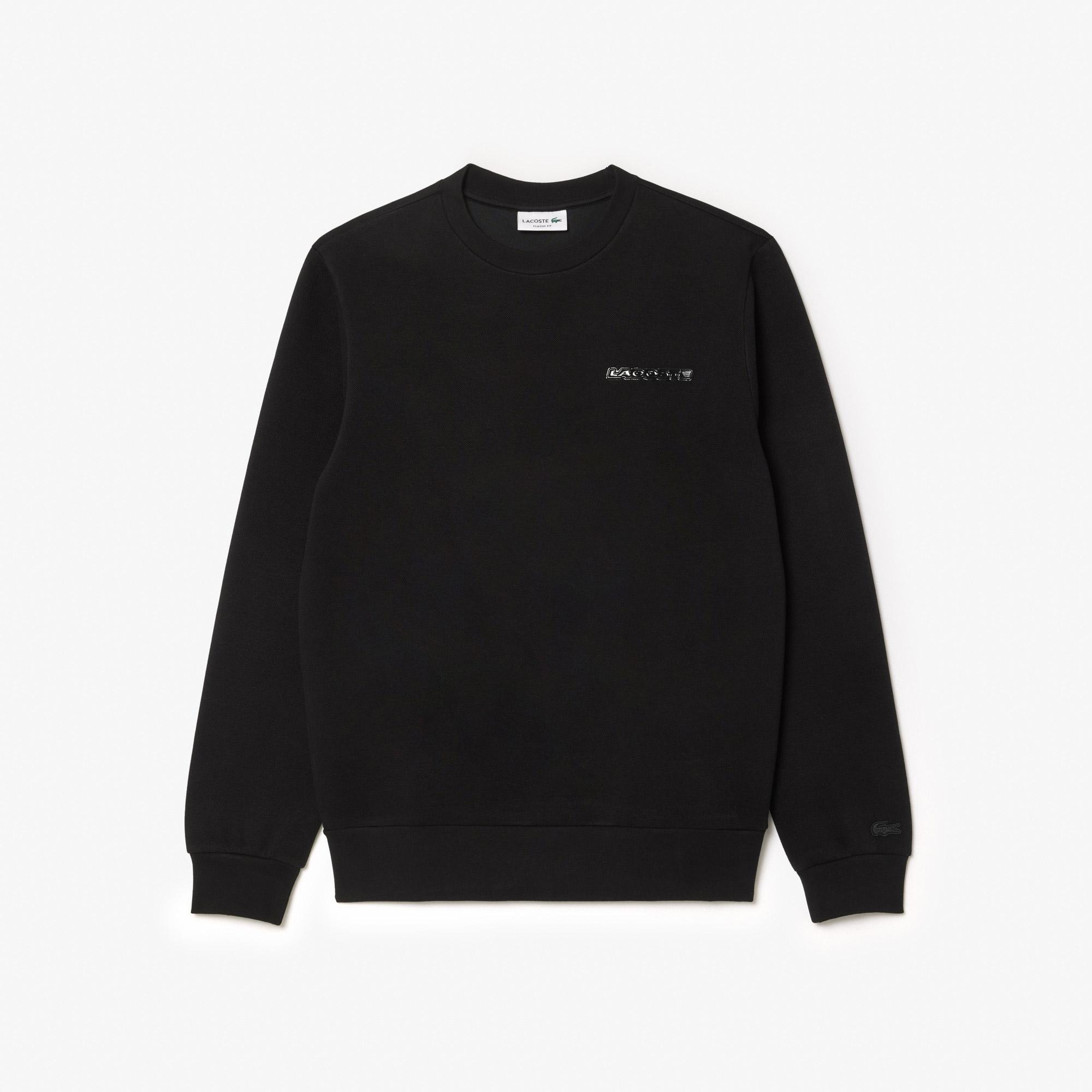Erkek Classic Fit Bisiklet Yaka Siyah Sweatshirt