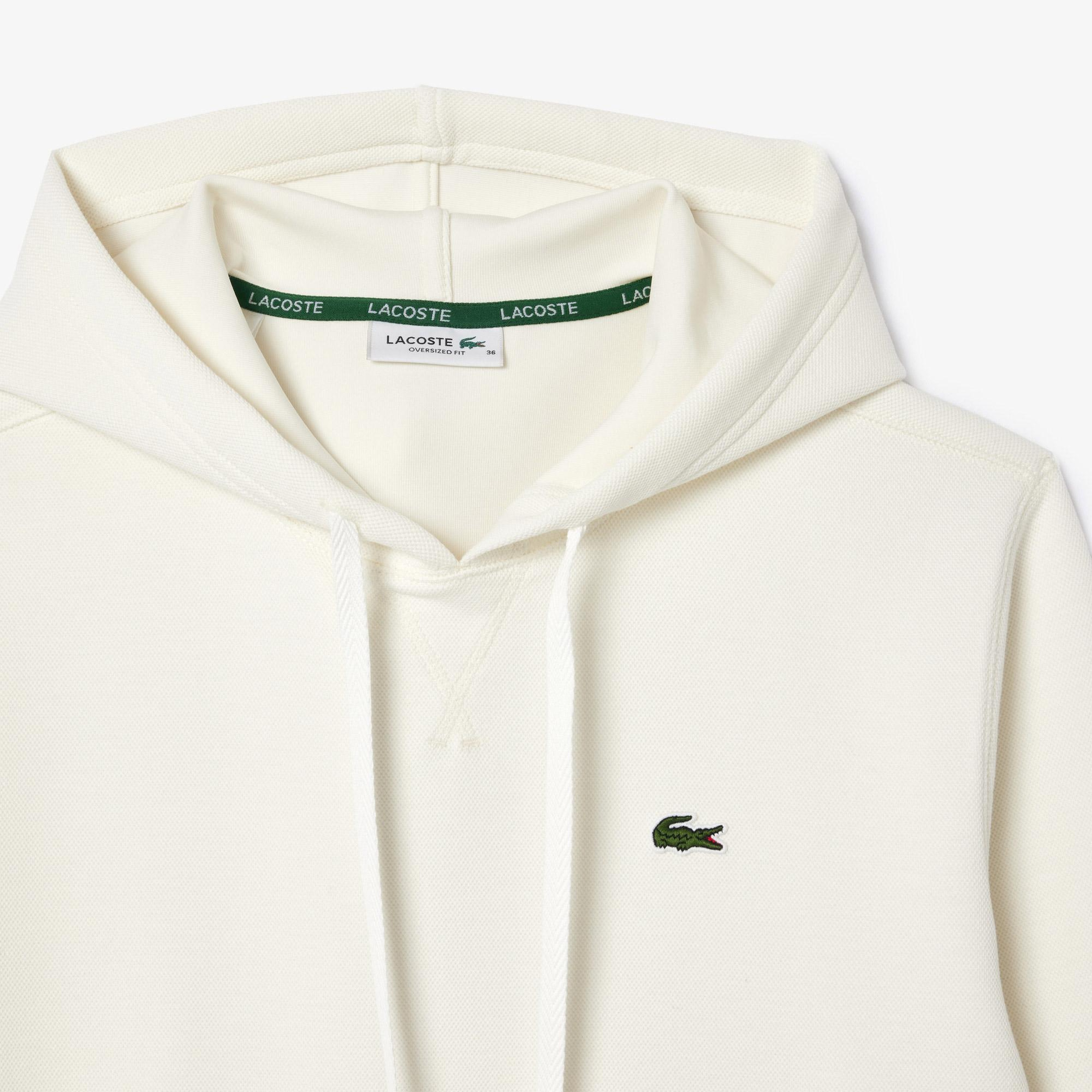 Kadın Regular Fit Kapüşonlu Beyaz Sweatshirt