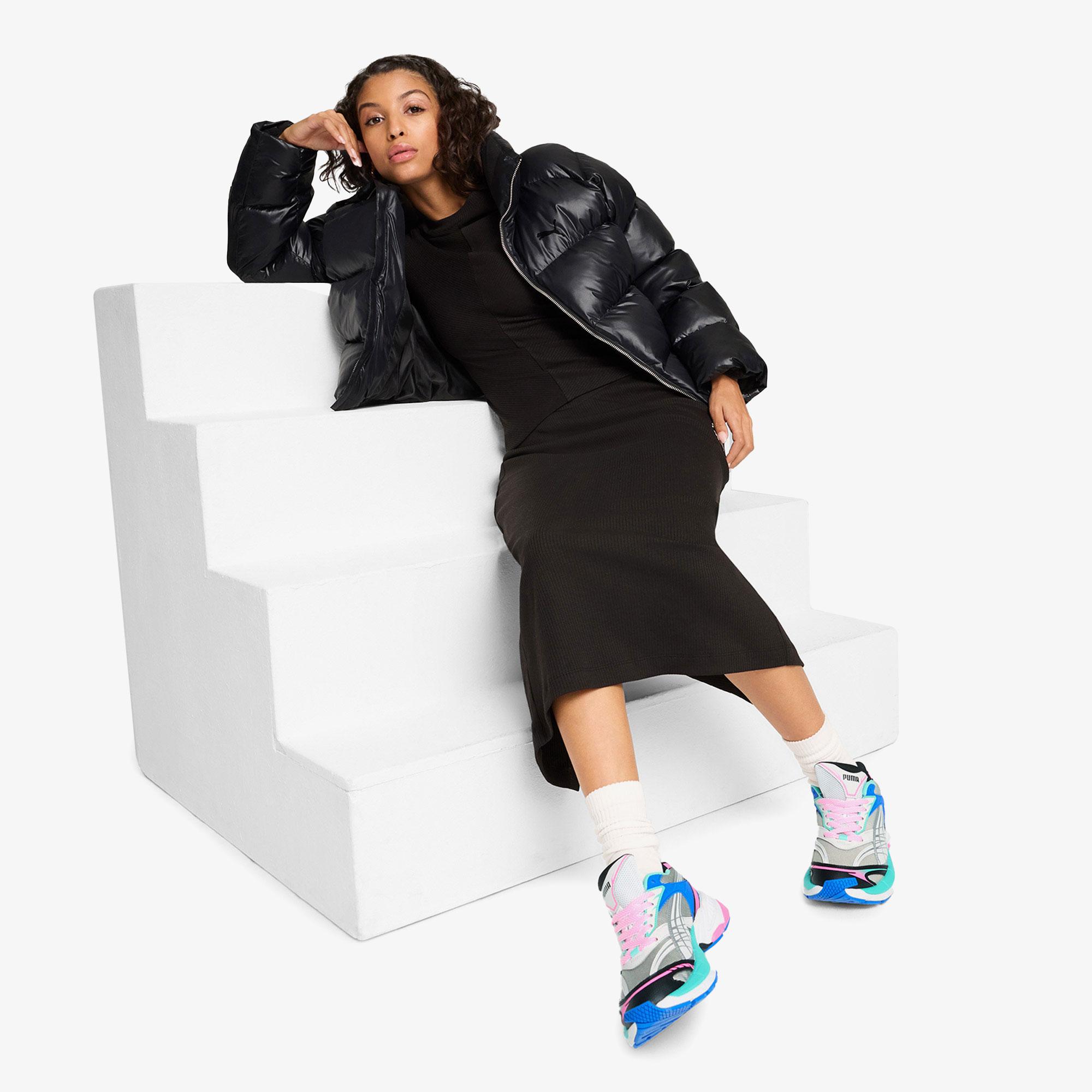 Puma Shiny Puffer Kadın Siyah Mont