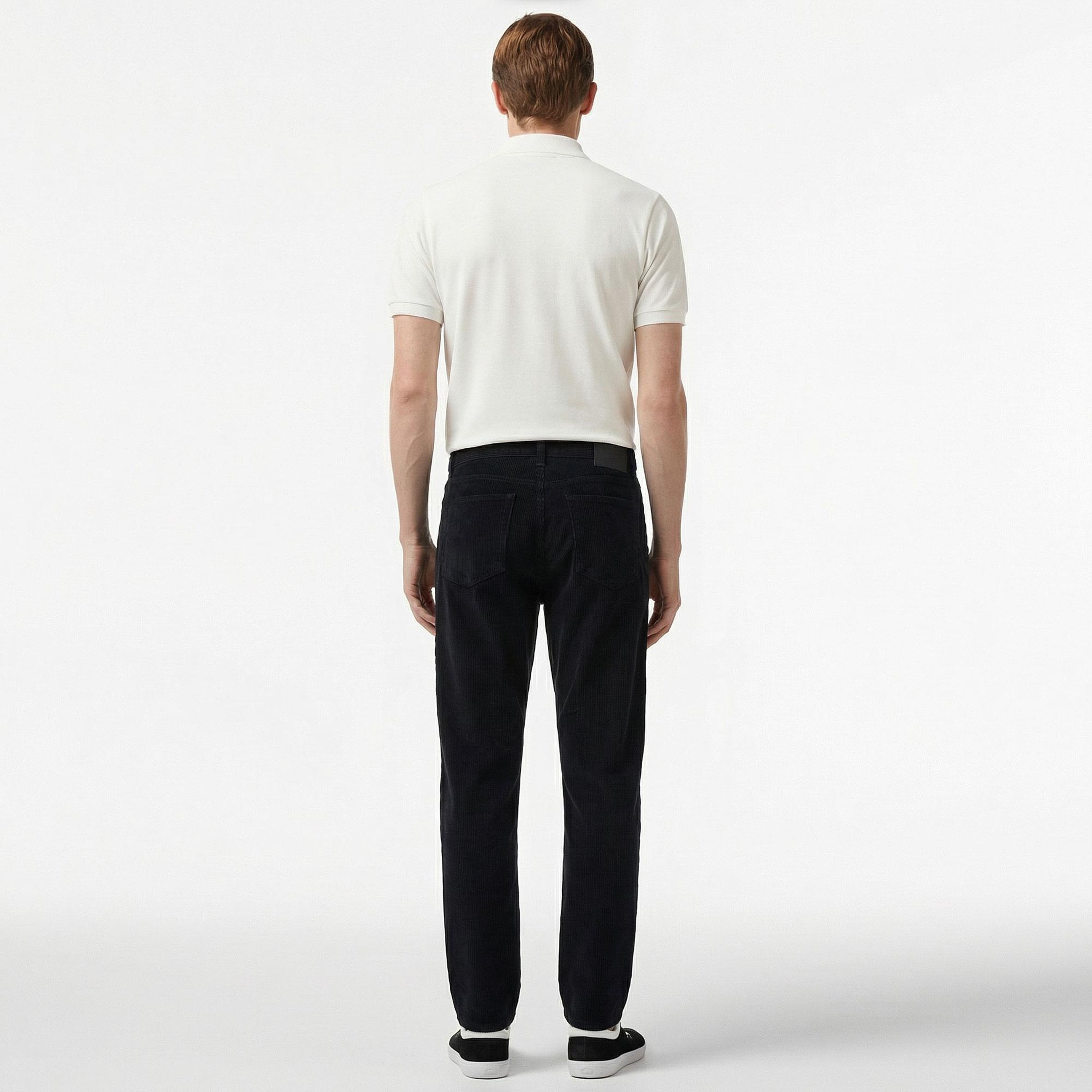 Erkek Straight Fit Casual Siyah Pantolon