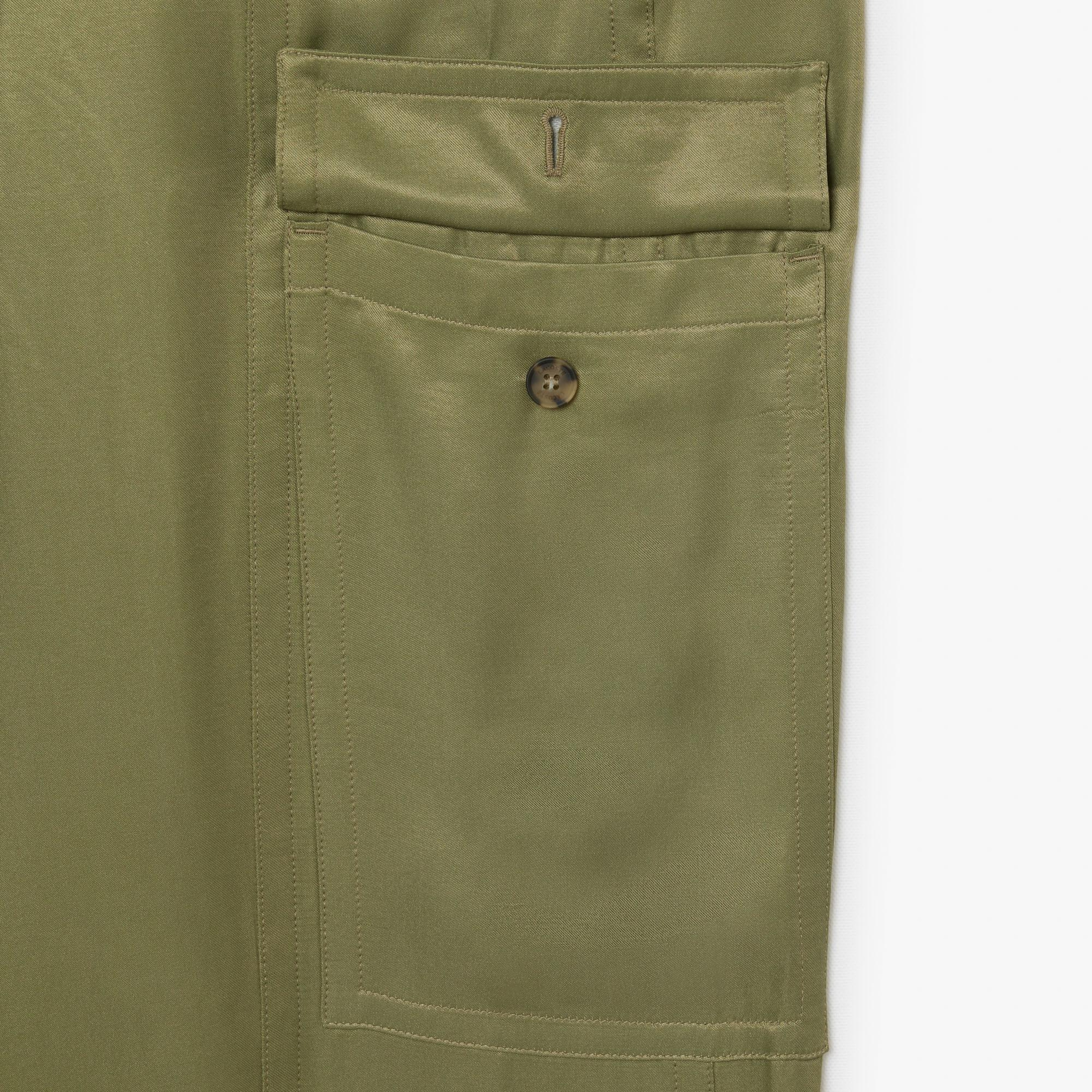 Kadın Oversize Fit Haki Kargo Pantolon