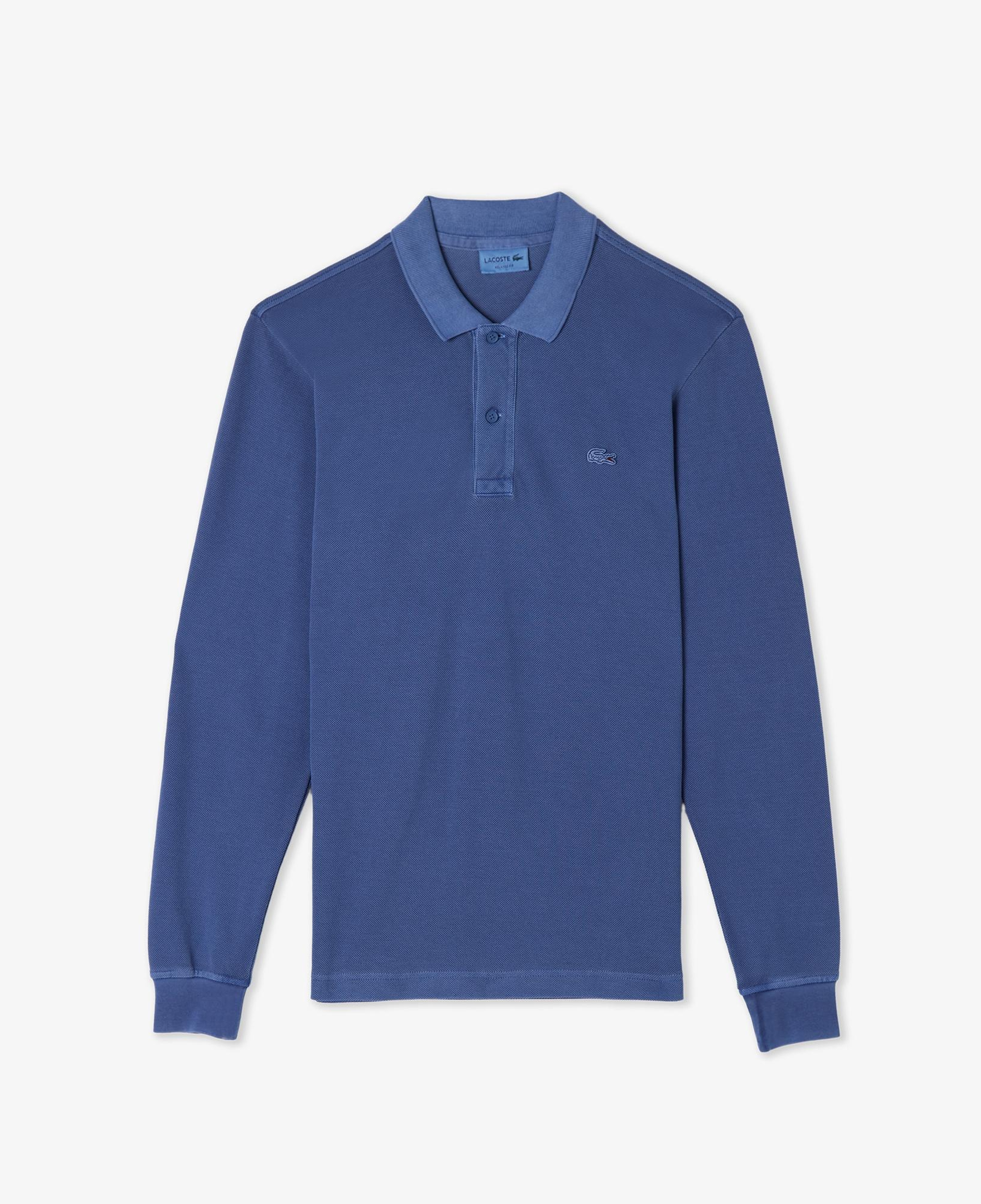 Erkek Relaxed Fit Uzun Kollu Lacivert Polo