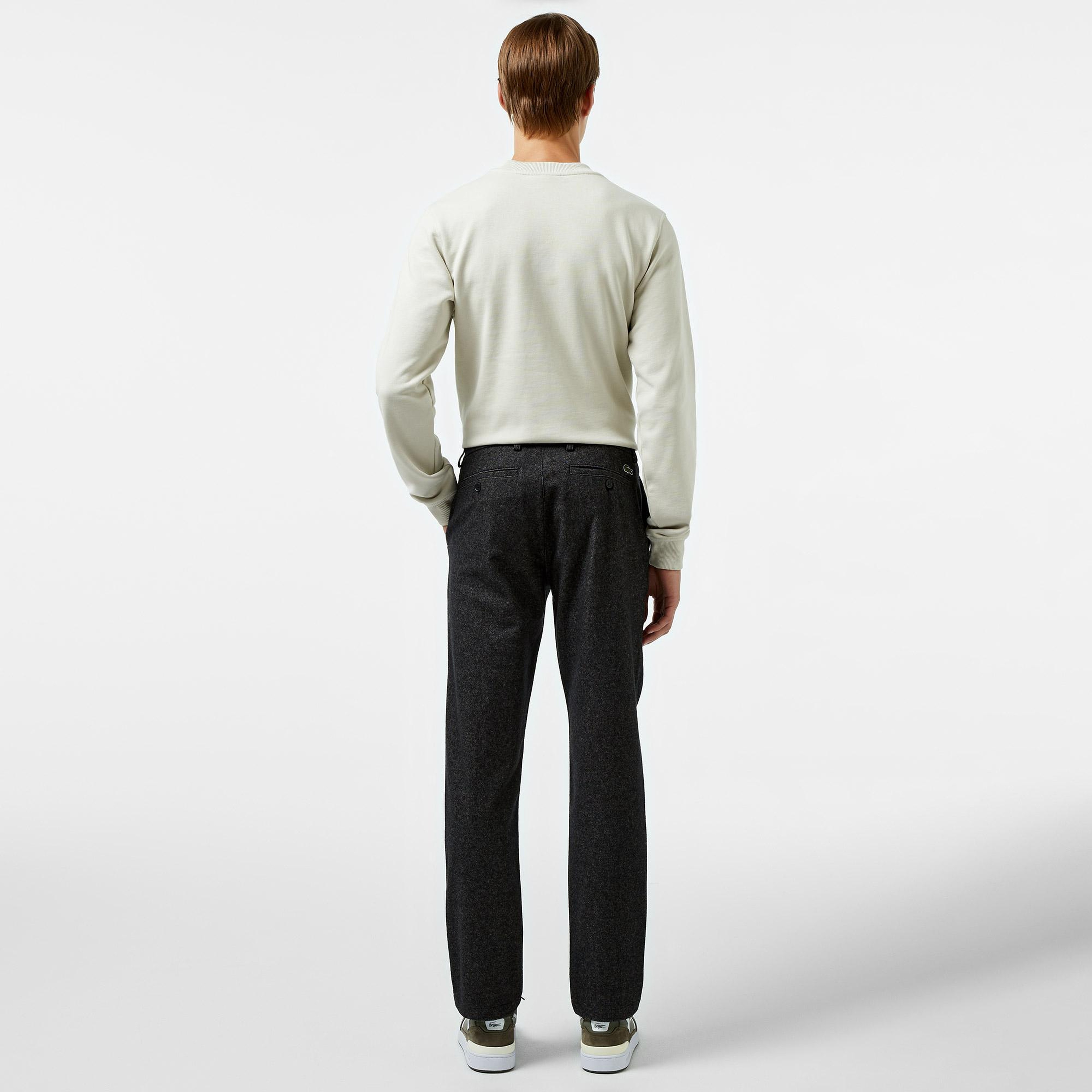 Erkek Tapered Fit Chino Siyah Pantolon