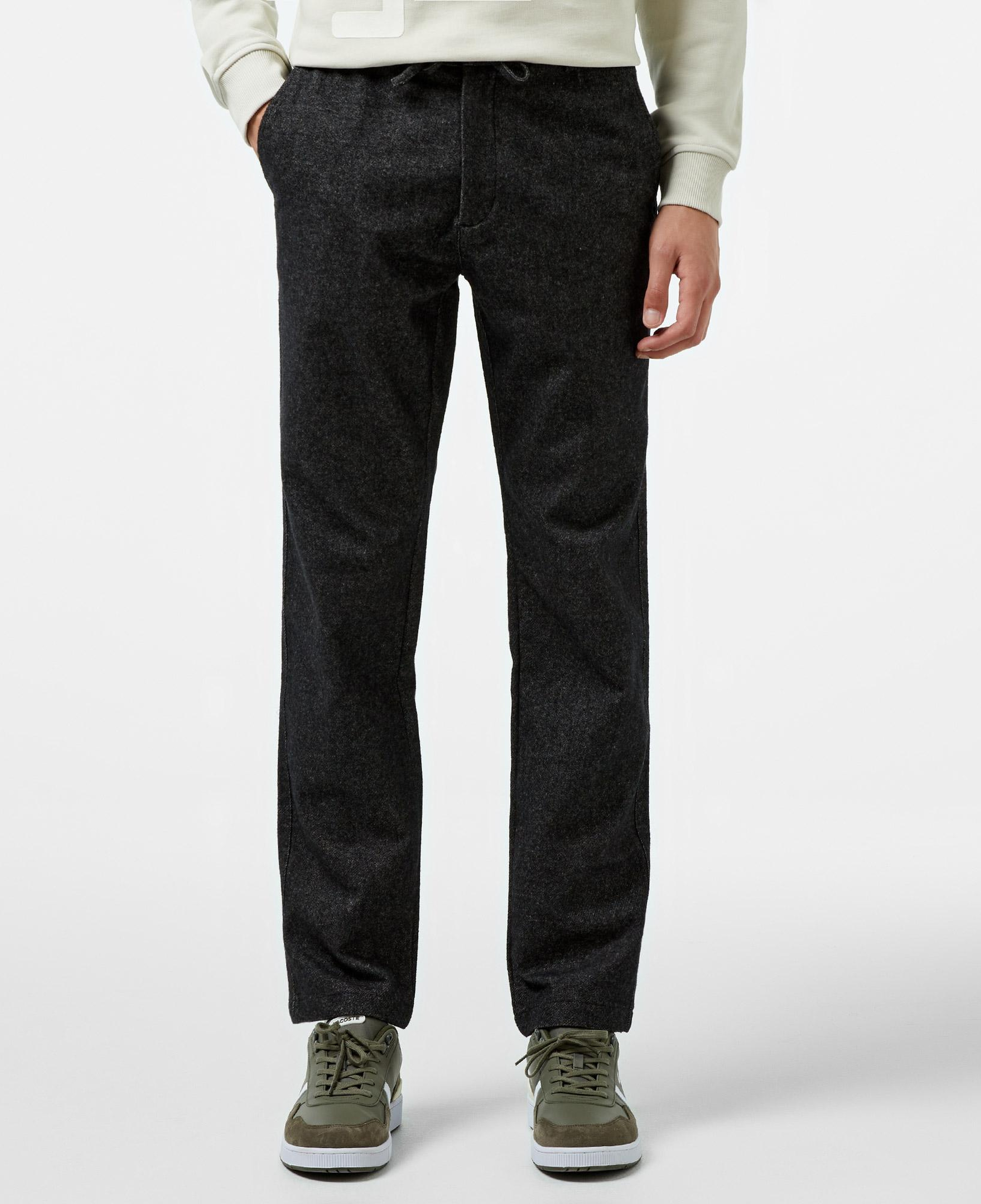 Erkek Tapered Fit Chino Siyah Pantolon