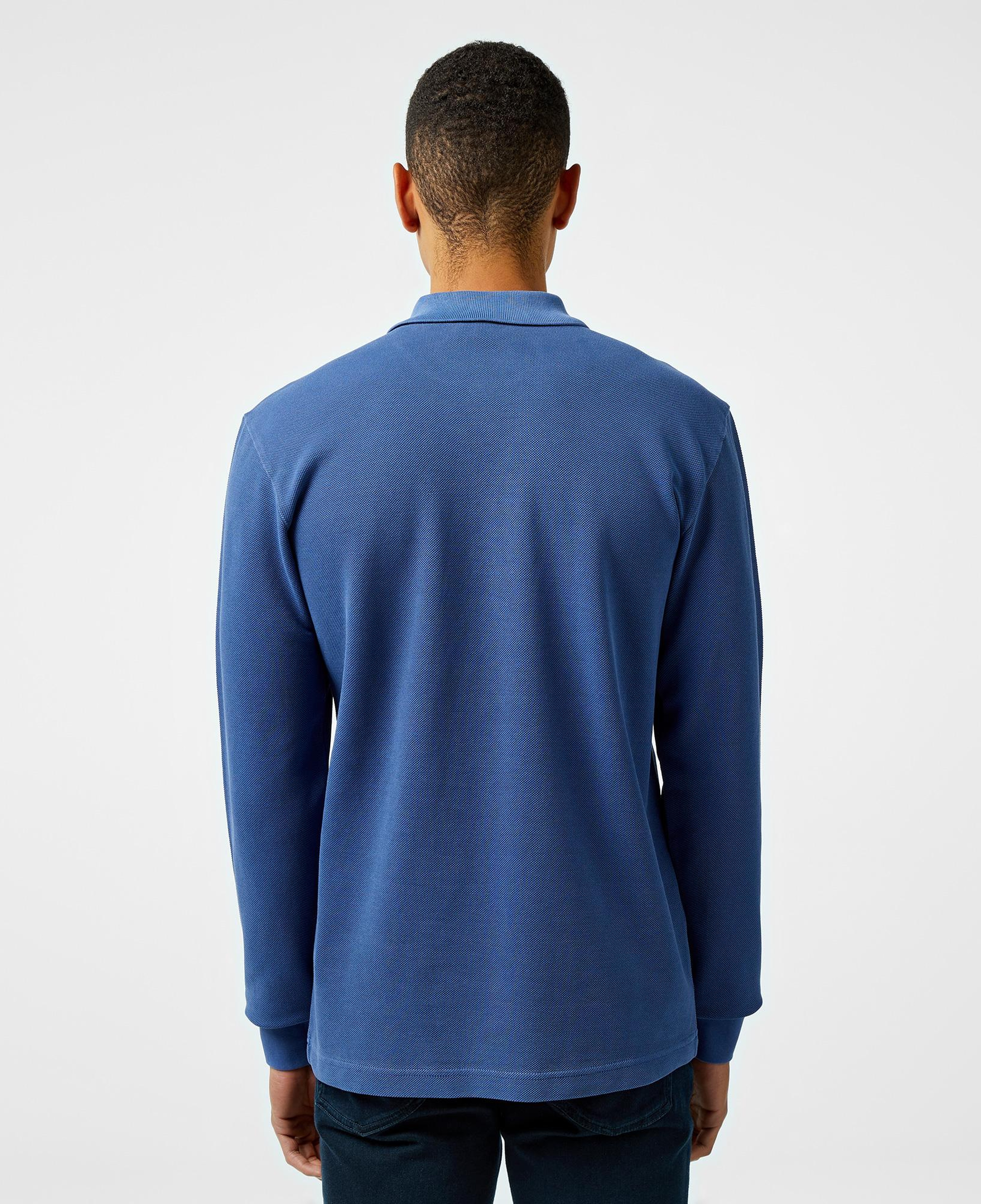 Erkek Relaxed Fit Uzun Kollu Lacivert Polo