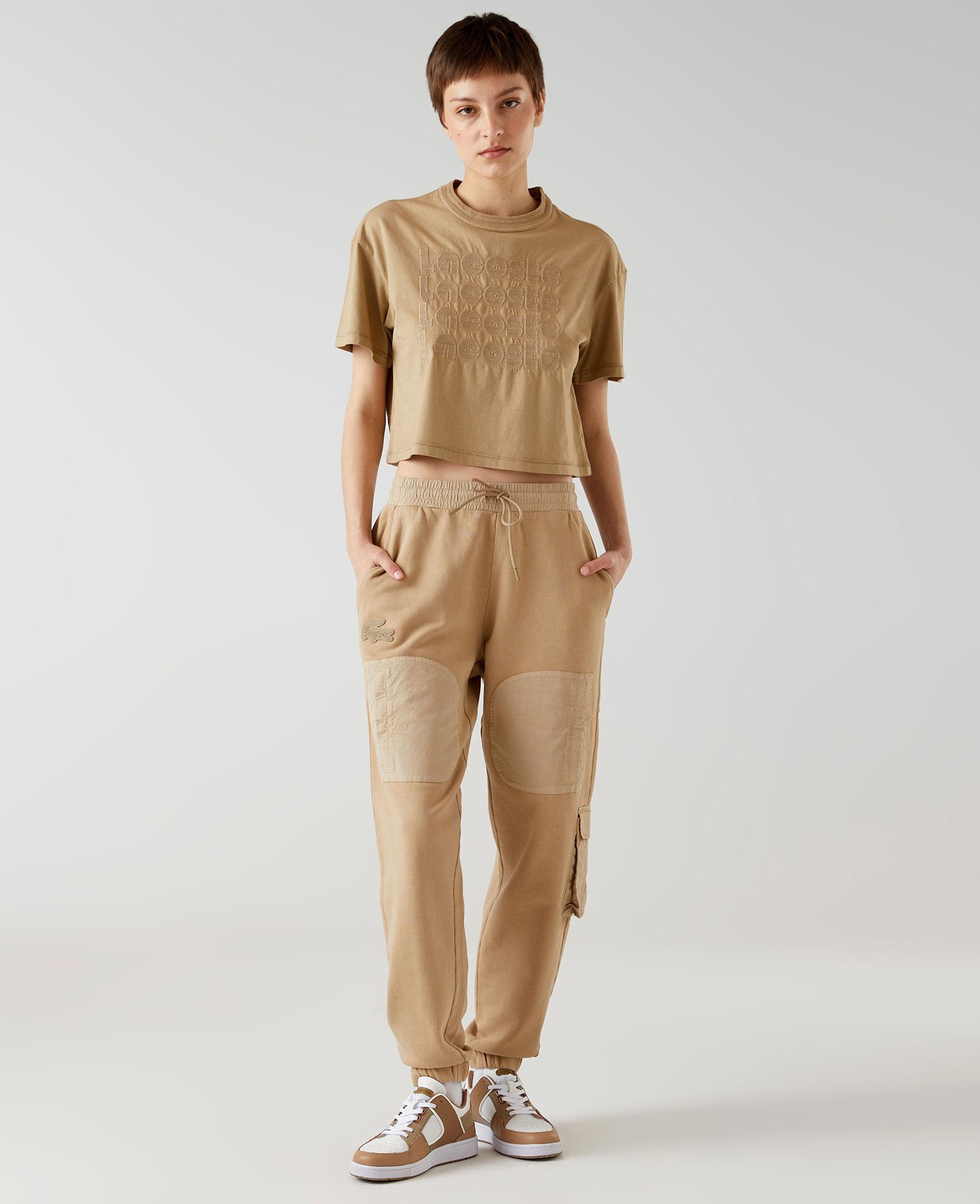 Lacoste x House of SuperStep Kadın Kahverengi T-Shirt