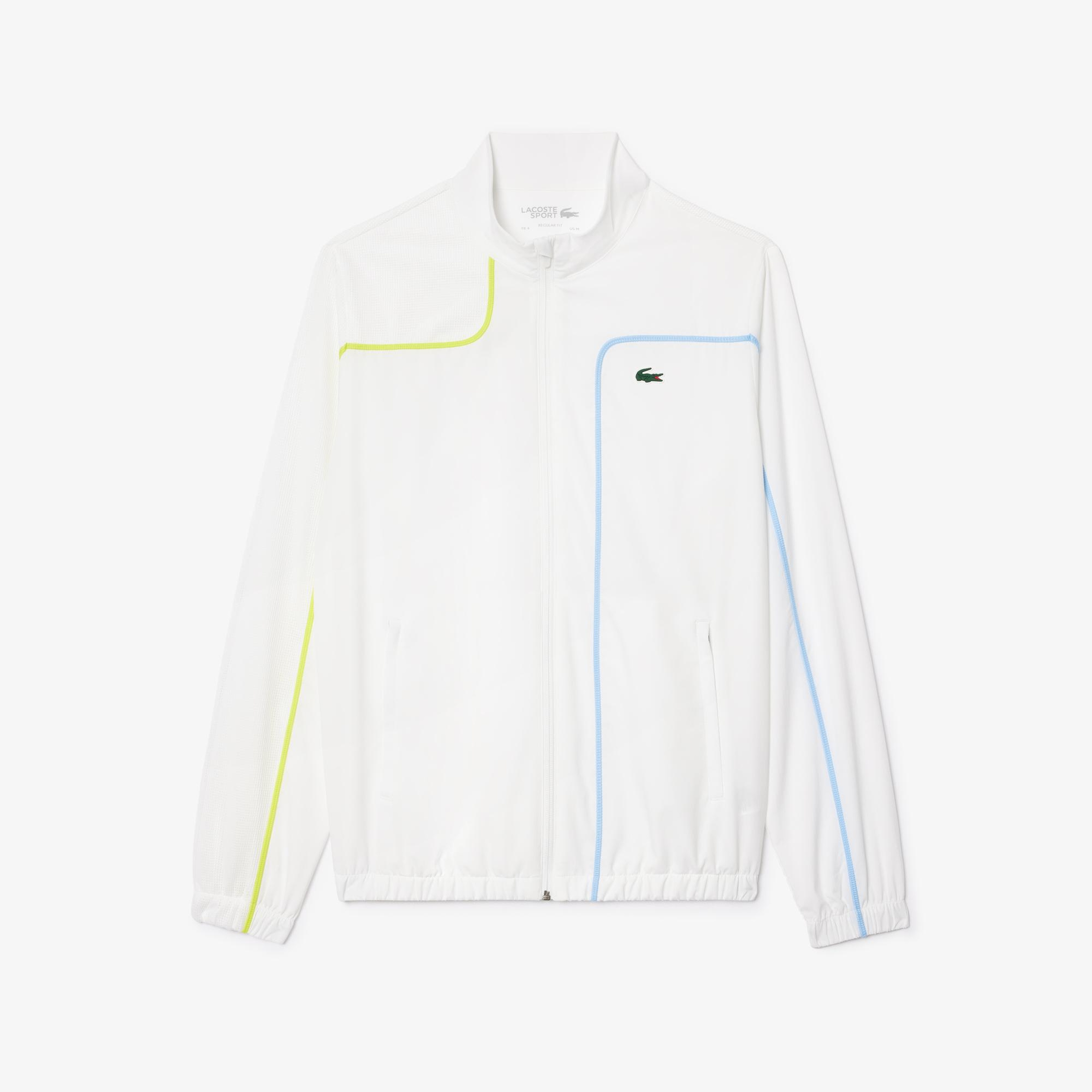 Lacoste Erkek Regular Fit Fermuarlı Yaka Renk Bloklu Beyaz Eşofman Takımı