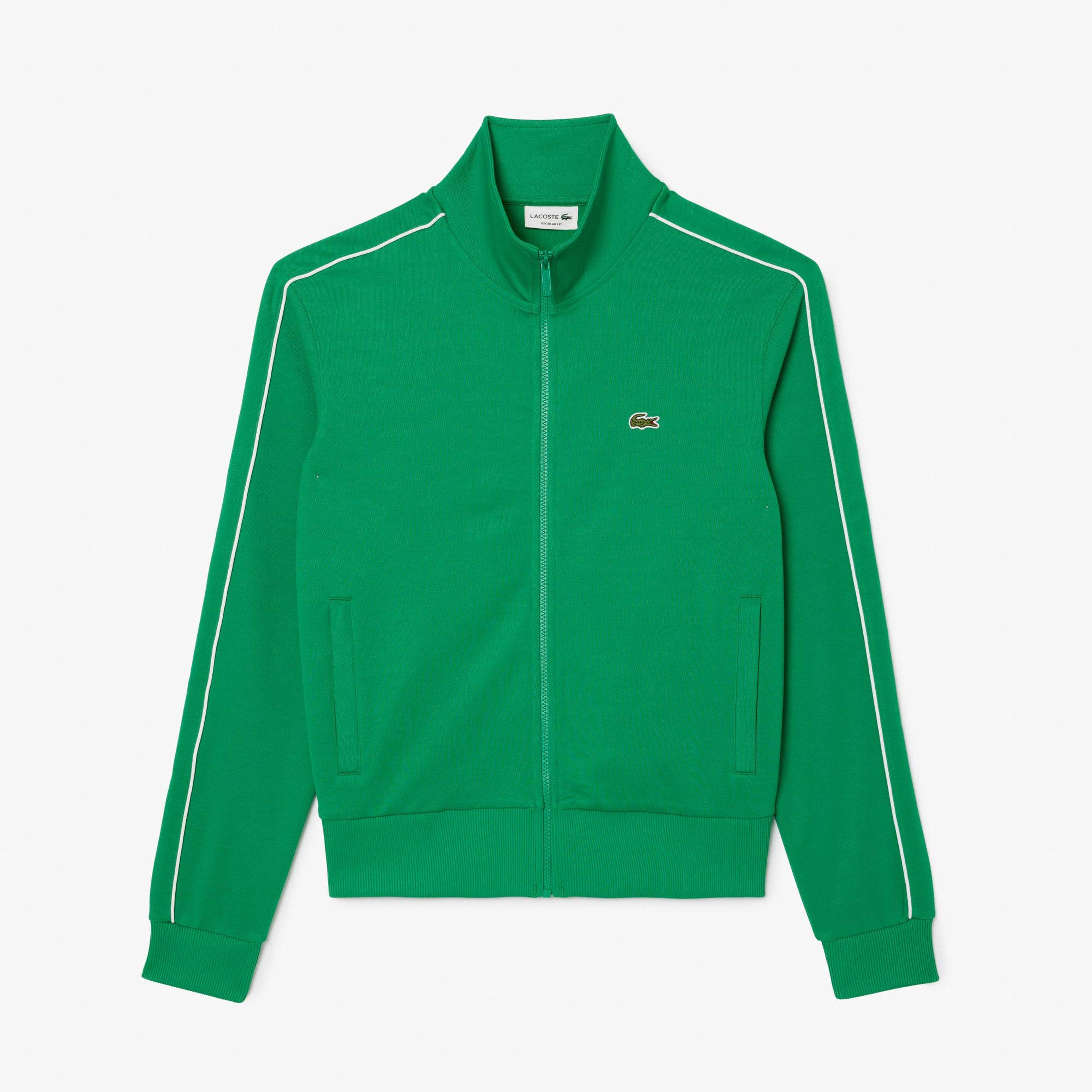 Erkek Regular Fit Fermuarlı Yeşil Sweatshirt