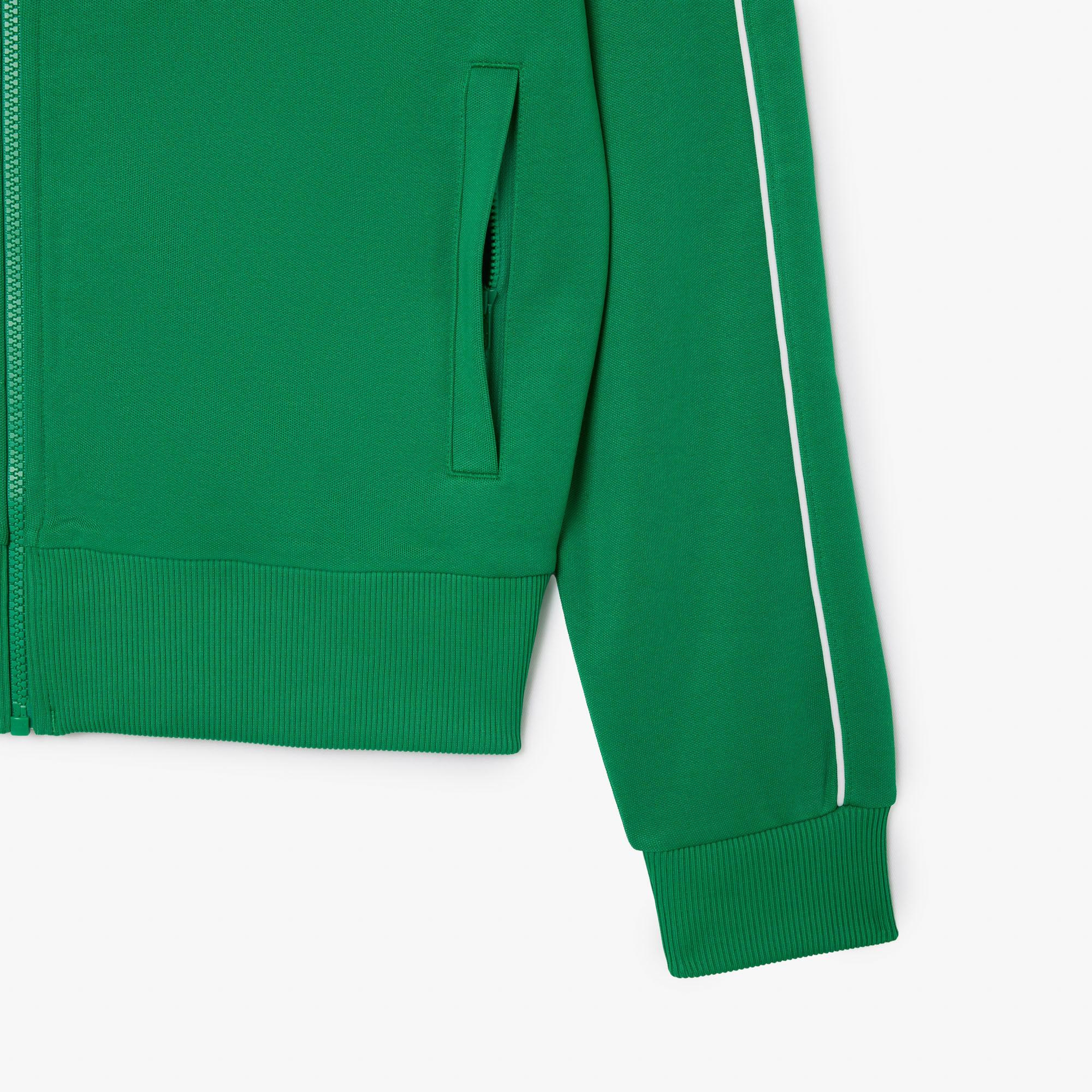 Erkek Regular Fit Fermuarlı Yeşil Sweatshirt
