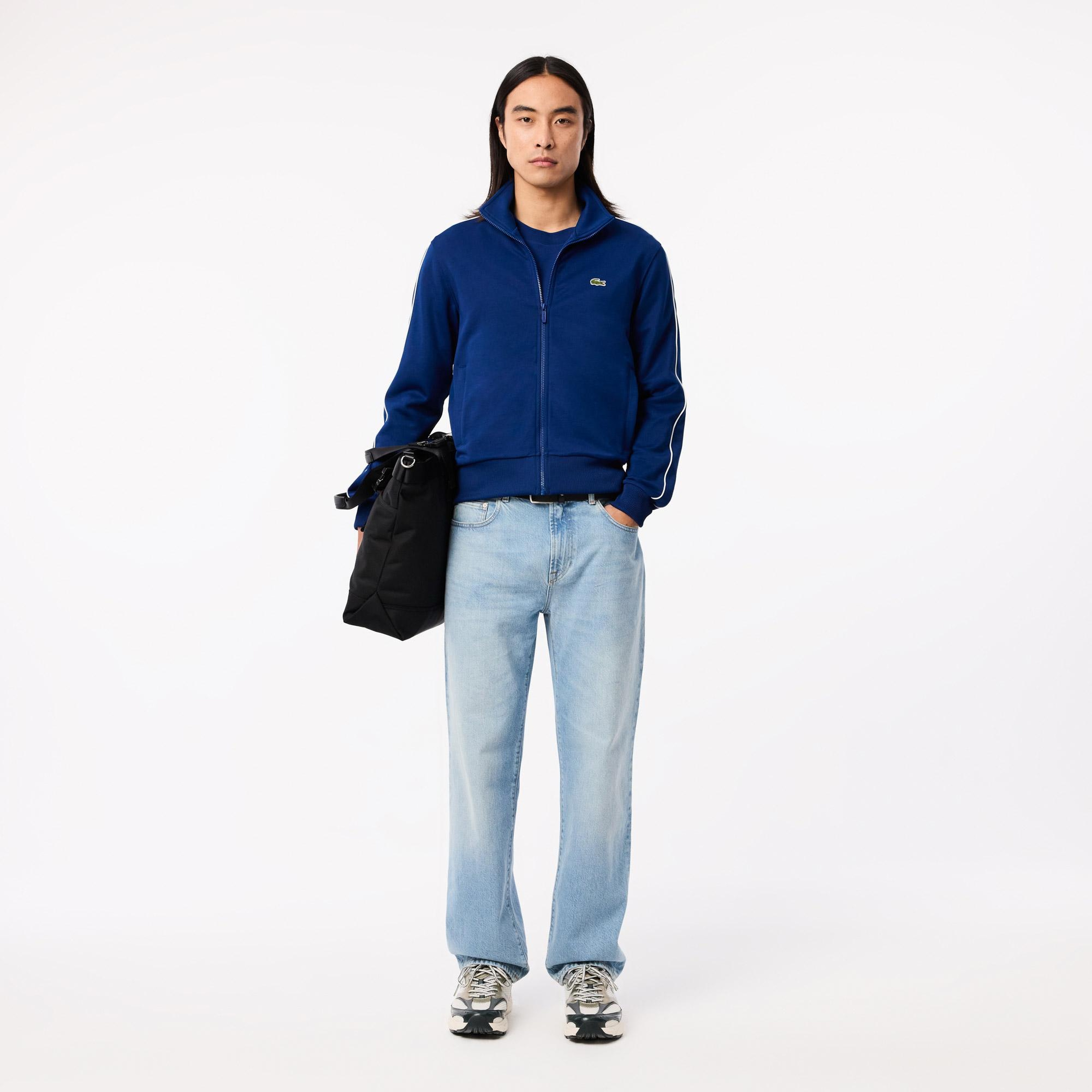 Lacoste Regular Fit Fermuarlı Erkek Mavi Sweatshirt