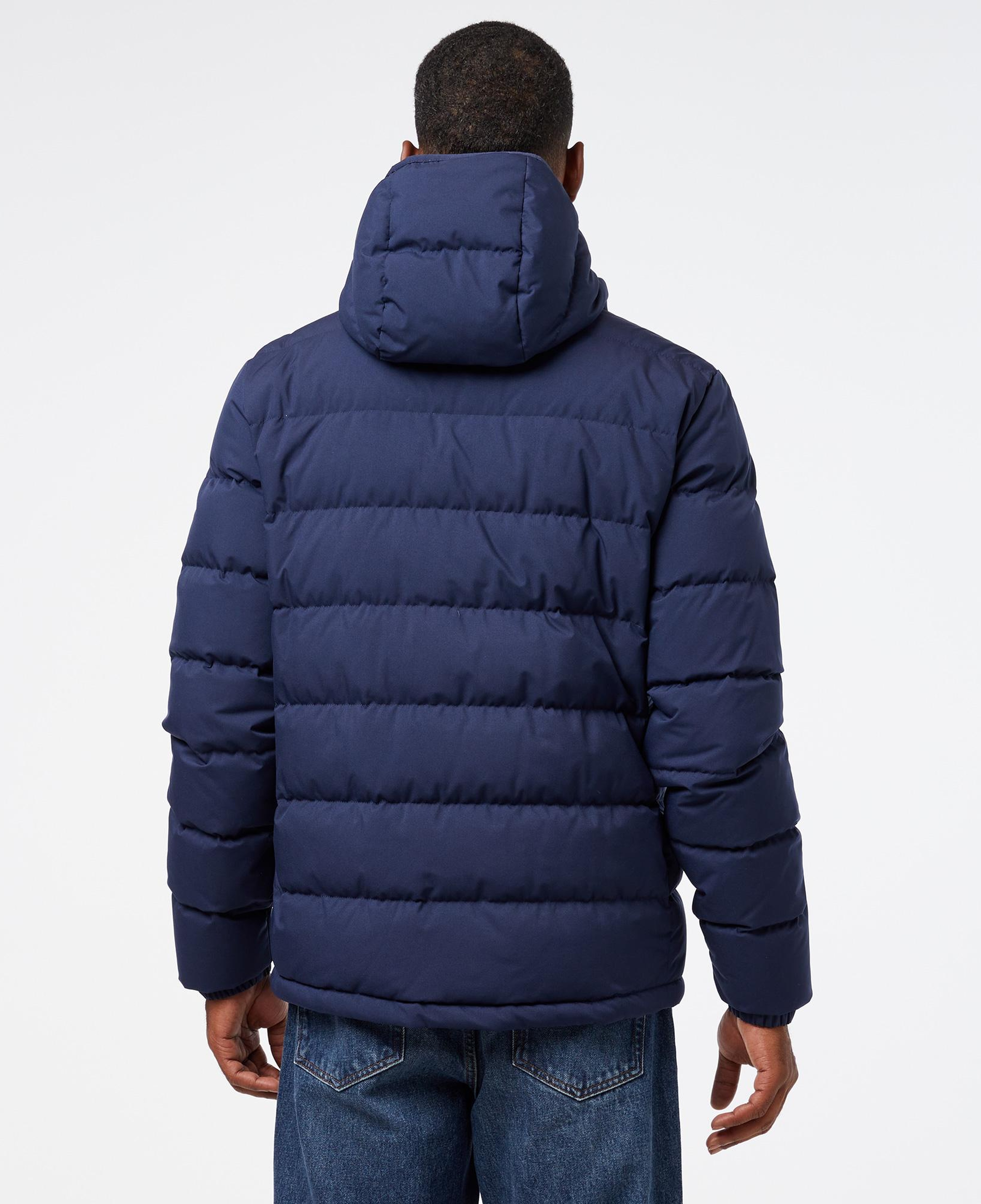 Erkek Regular Fit Kapüşonlu Lacivert Şişme Mont