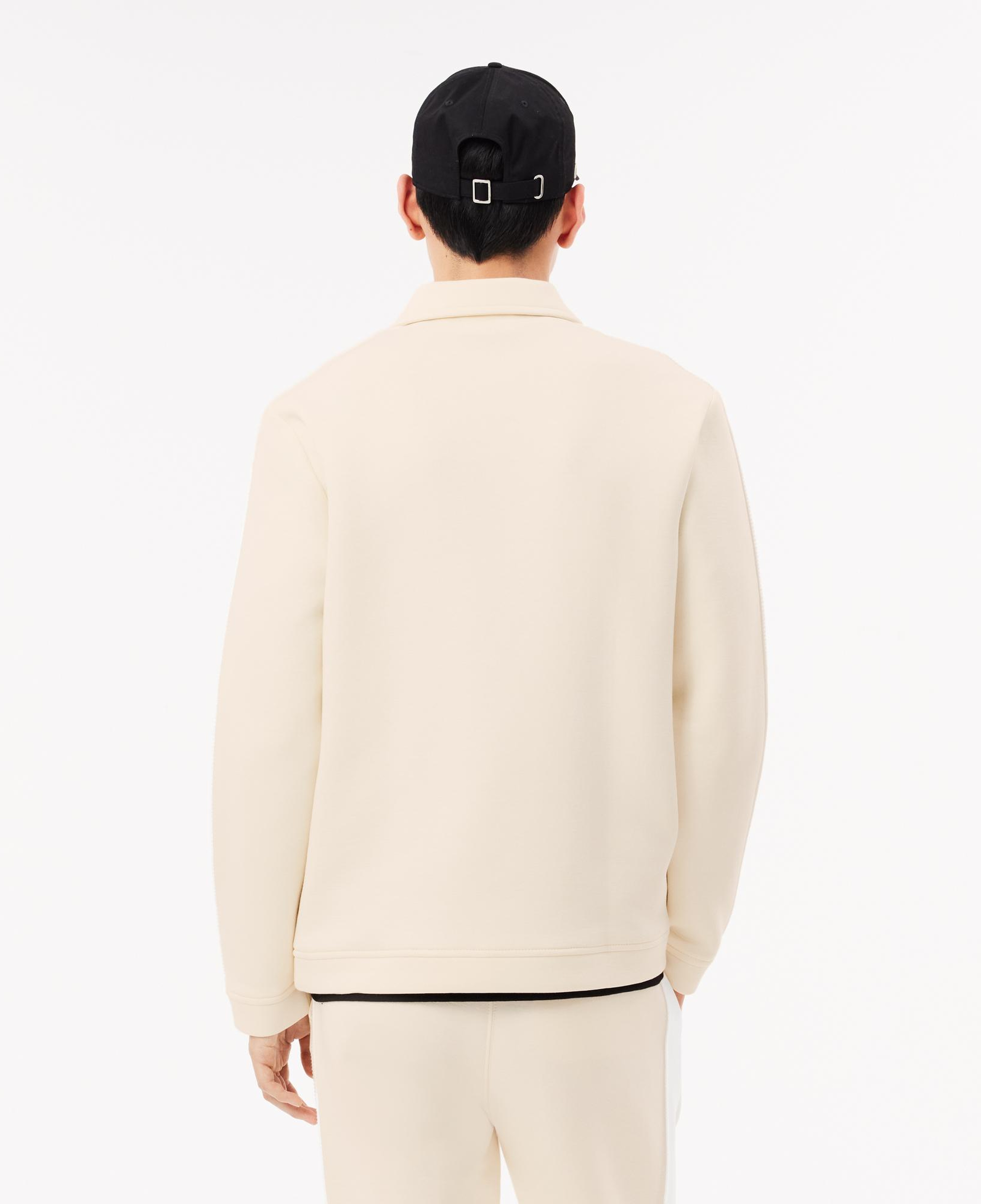 Erkek Regular Fit Fermuarlı Krem Sweatshirt