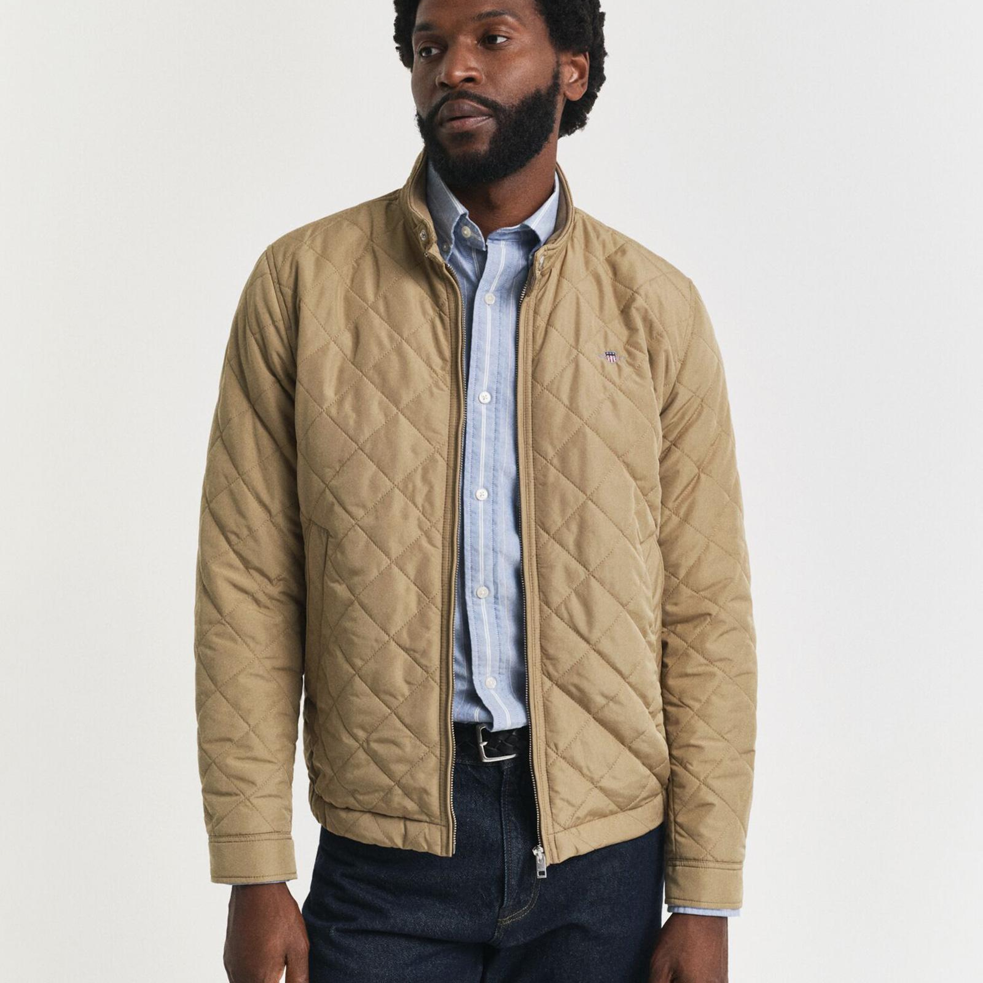 GANT Erkek Bej Regular Fit Fermuarlı Ceket