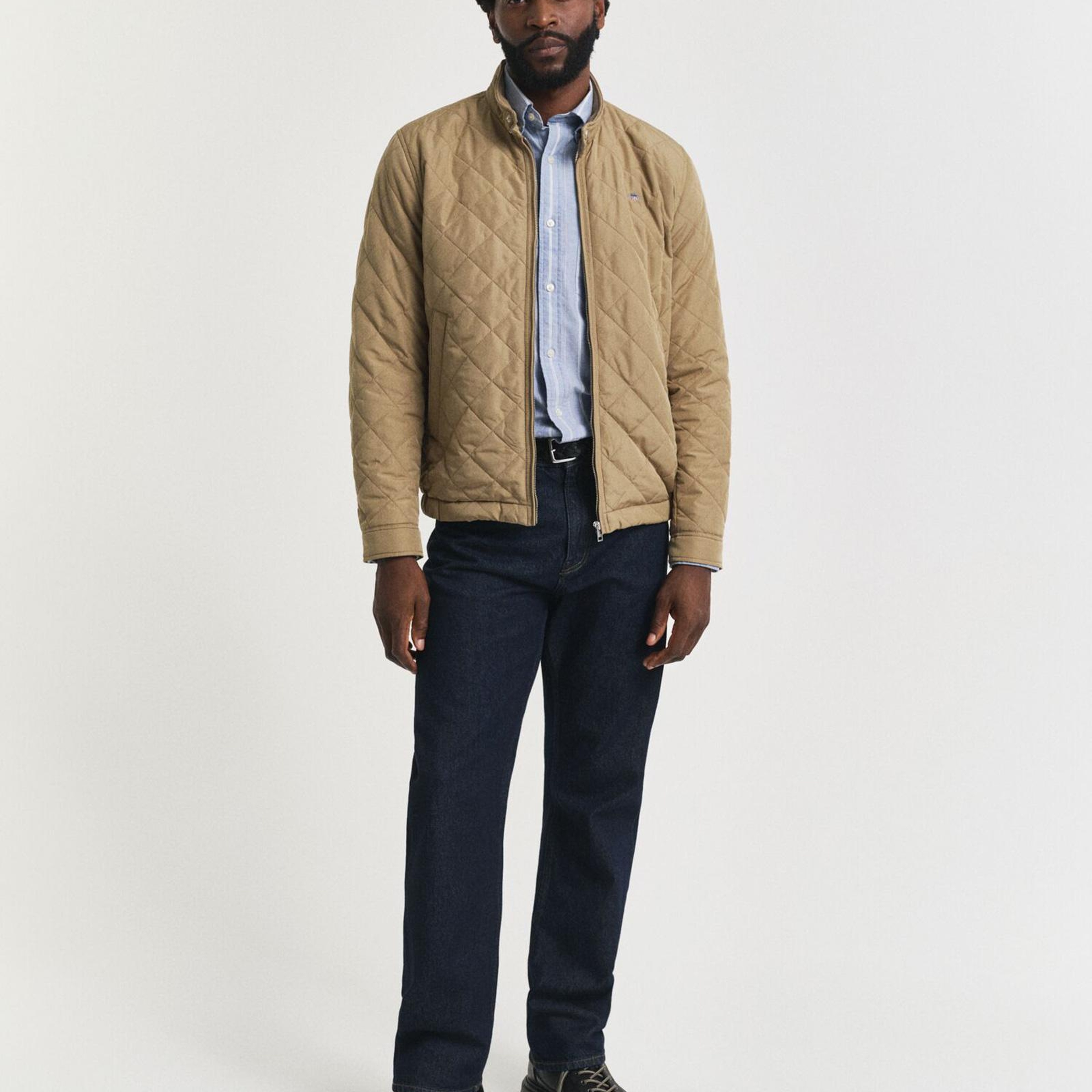 GANT Erkek Bej Regular Fit Fermuarlı Ceket