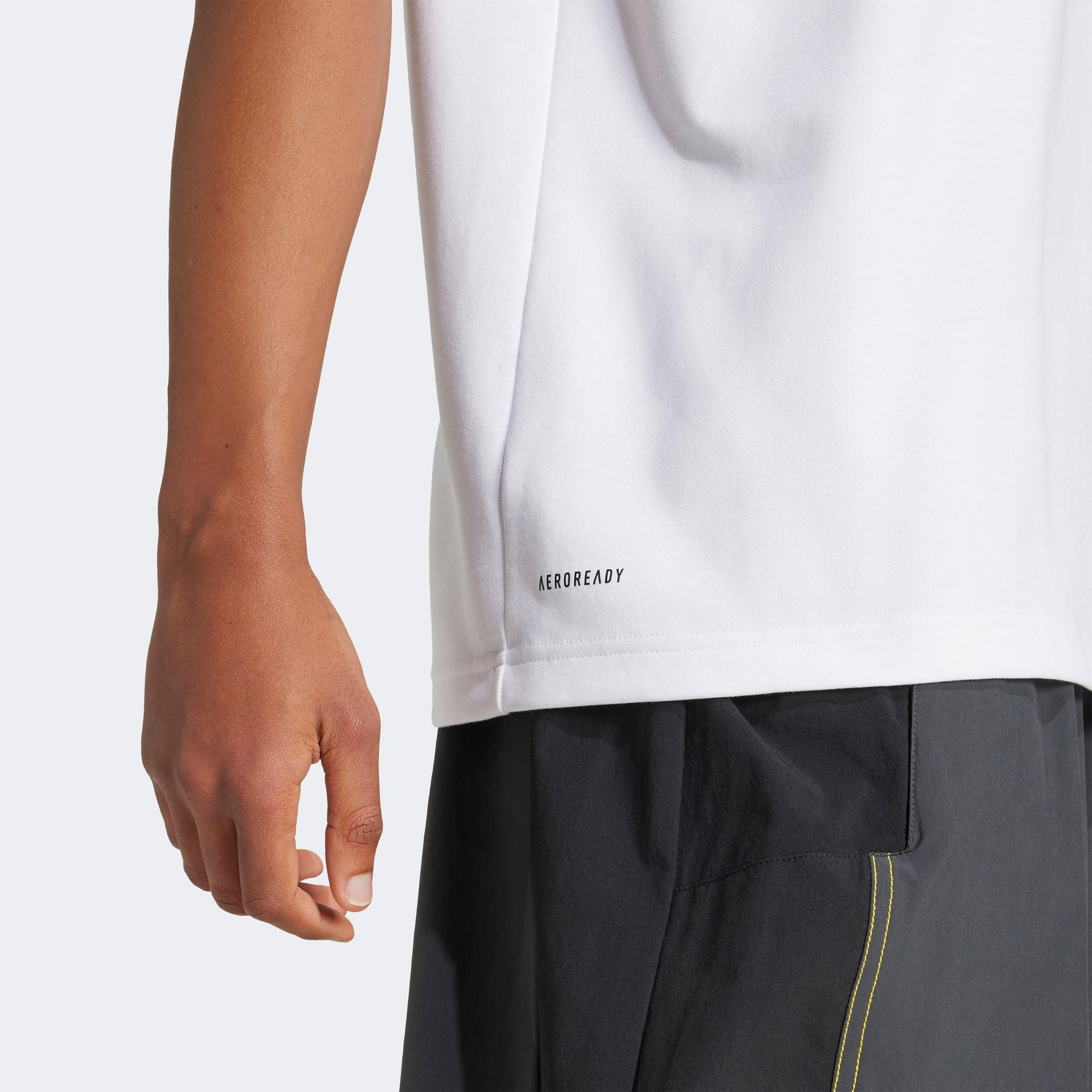 adidas Nat Geo Aeroready Graphic Erkek Beyaz T-Shirt