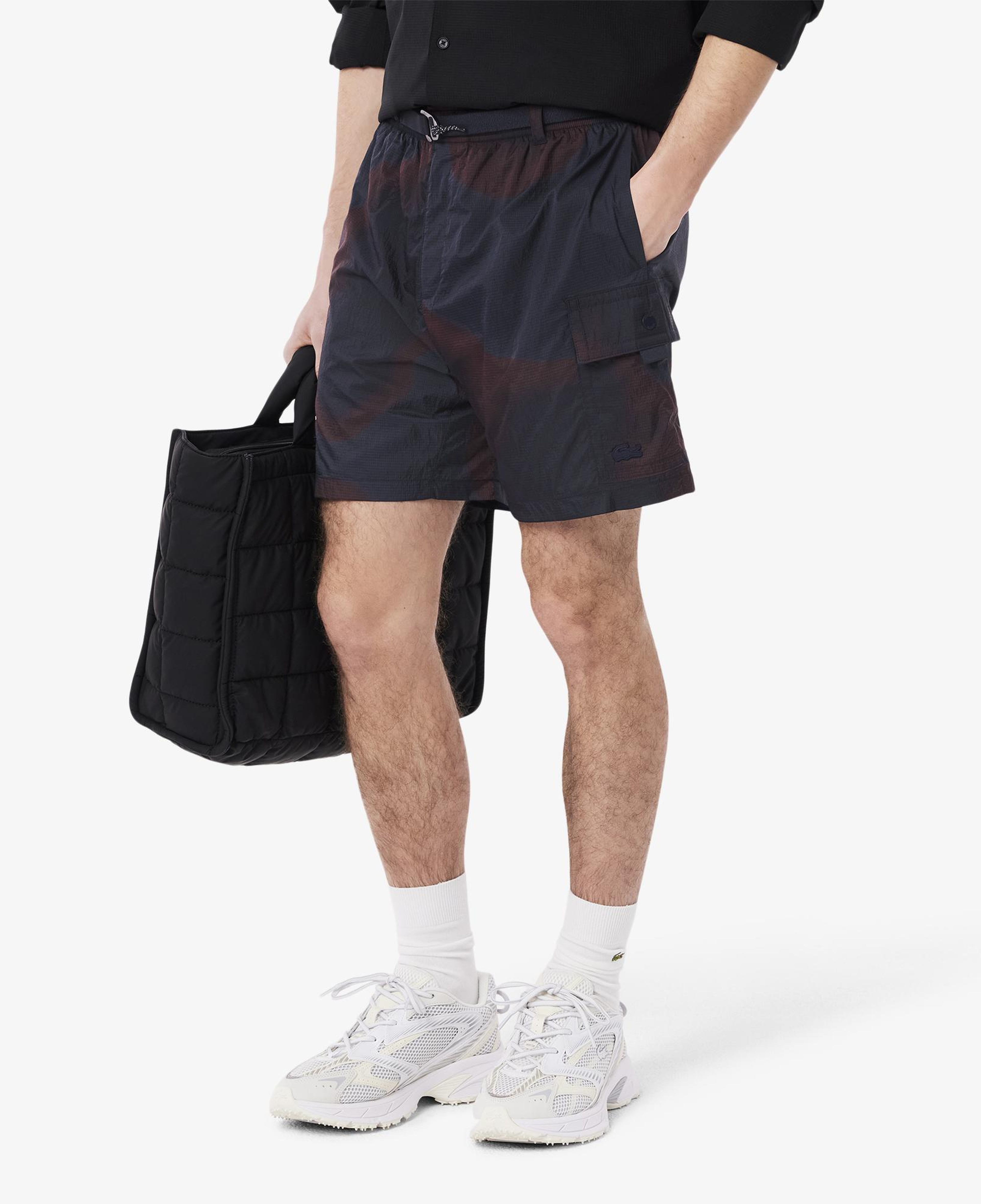Lacoste Ombre Print Naylon Erkek Bordo Şort