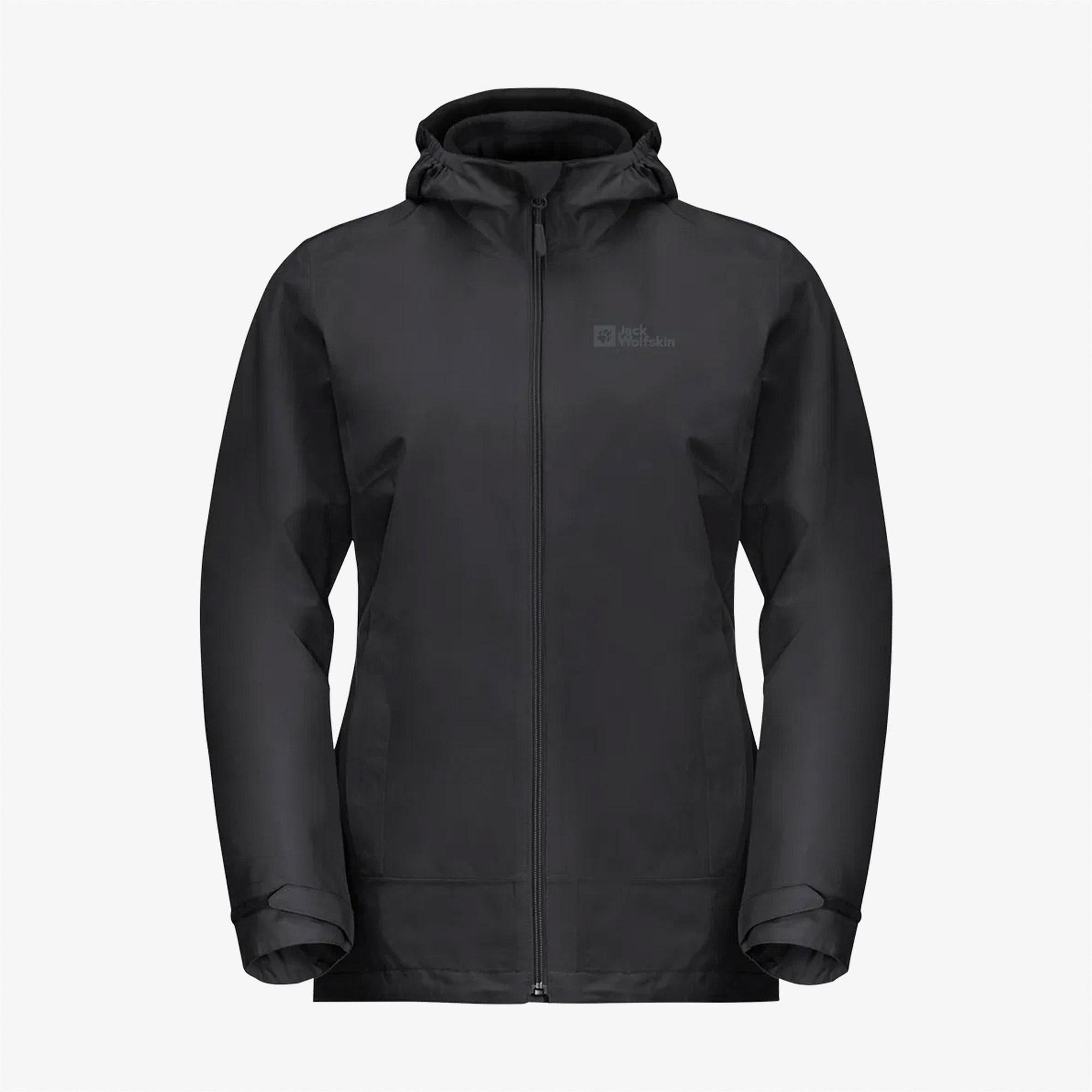 Jack Wolfskin Moonrise 3in1 Kadın Siyah Outdoor Ceket