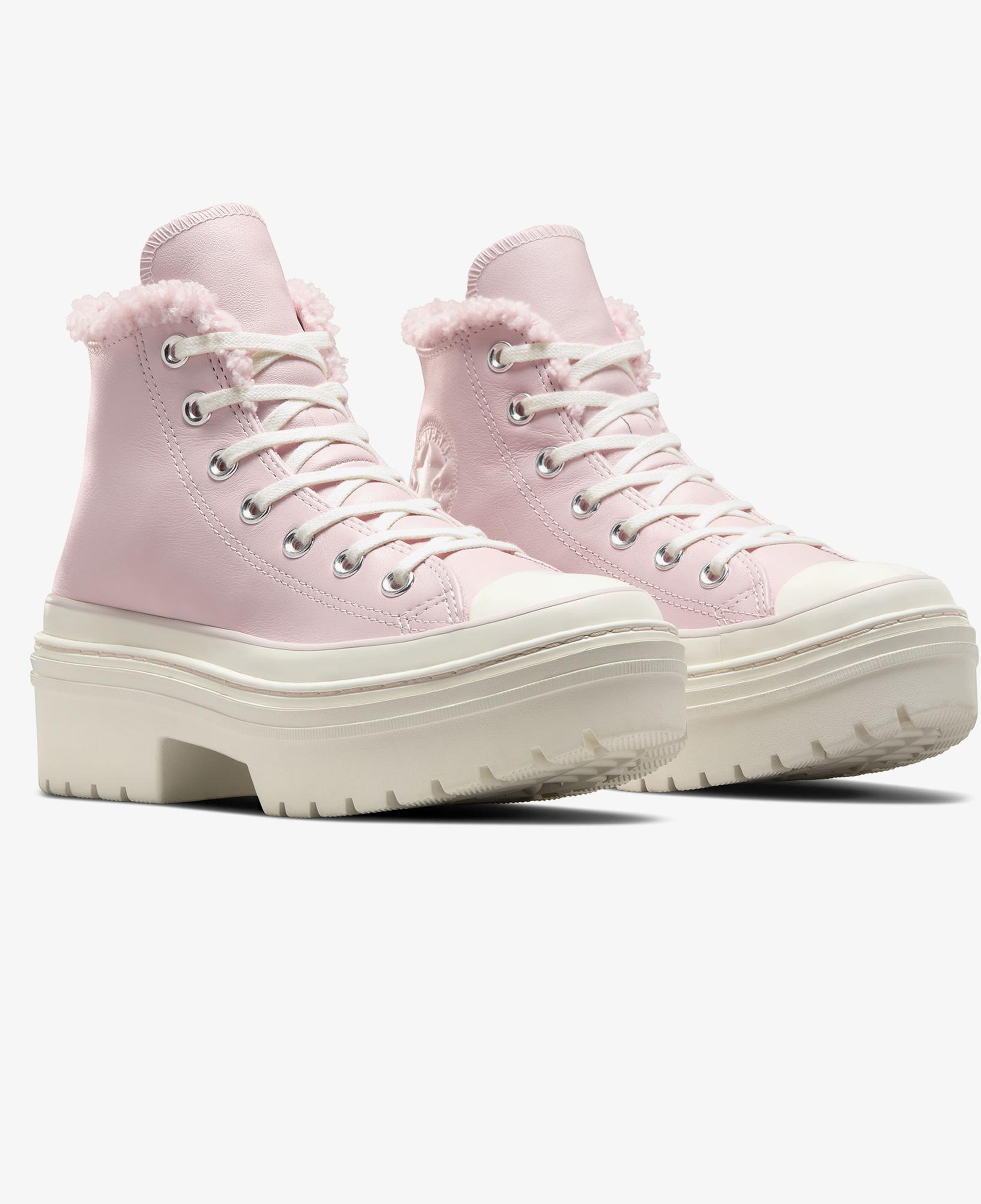 Converse Chuck Taylor All Star Lugged Heel Unisex Pembe Deri Platform Bot