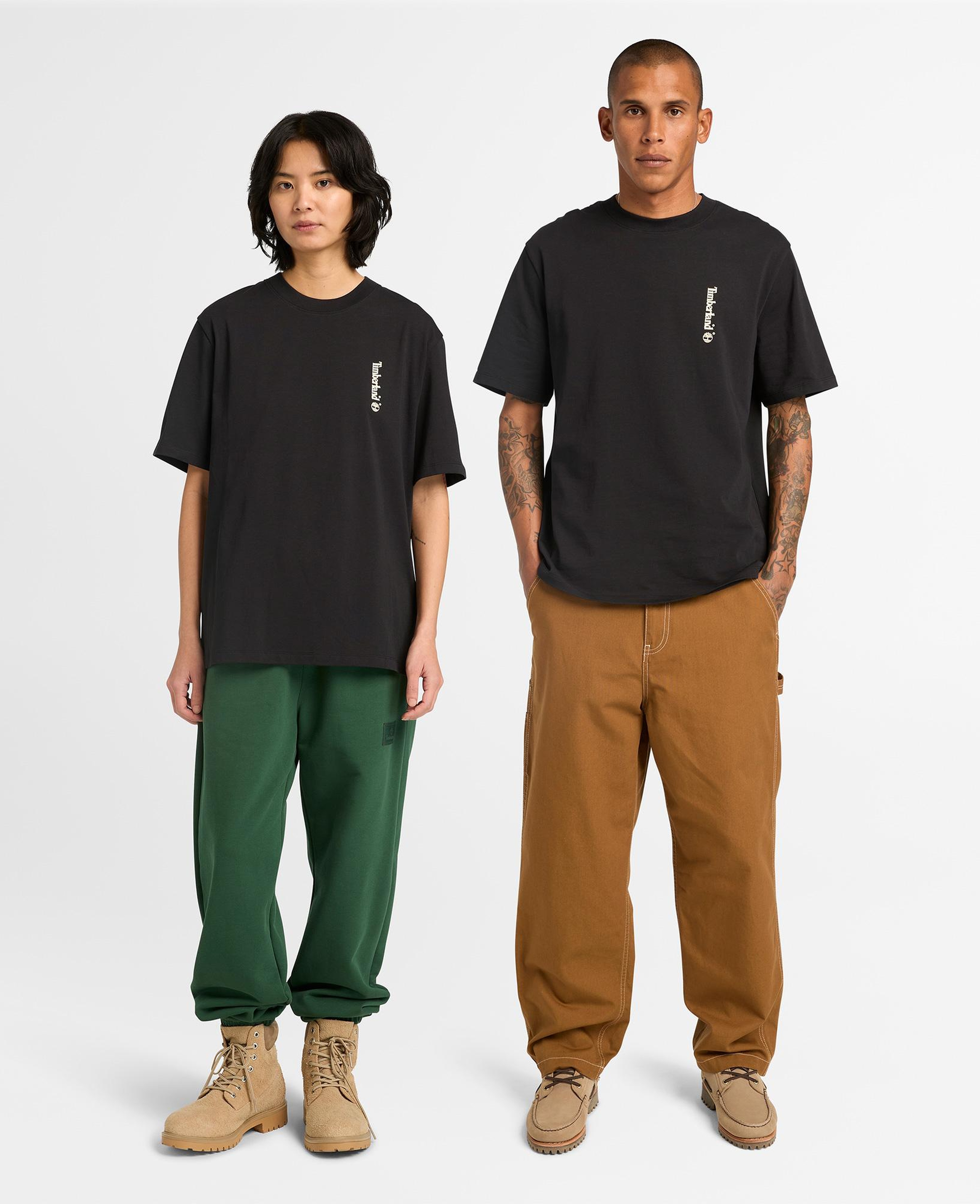 Timberland Short Sleeve ''Oval Logo'' Graphic Erkek Siyah T-Shirt