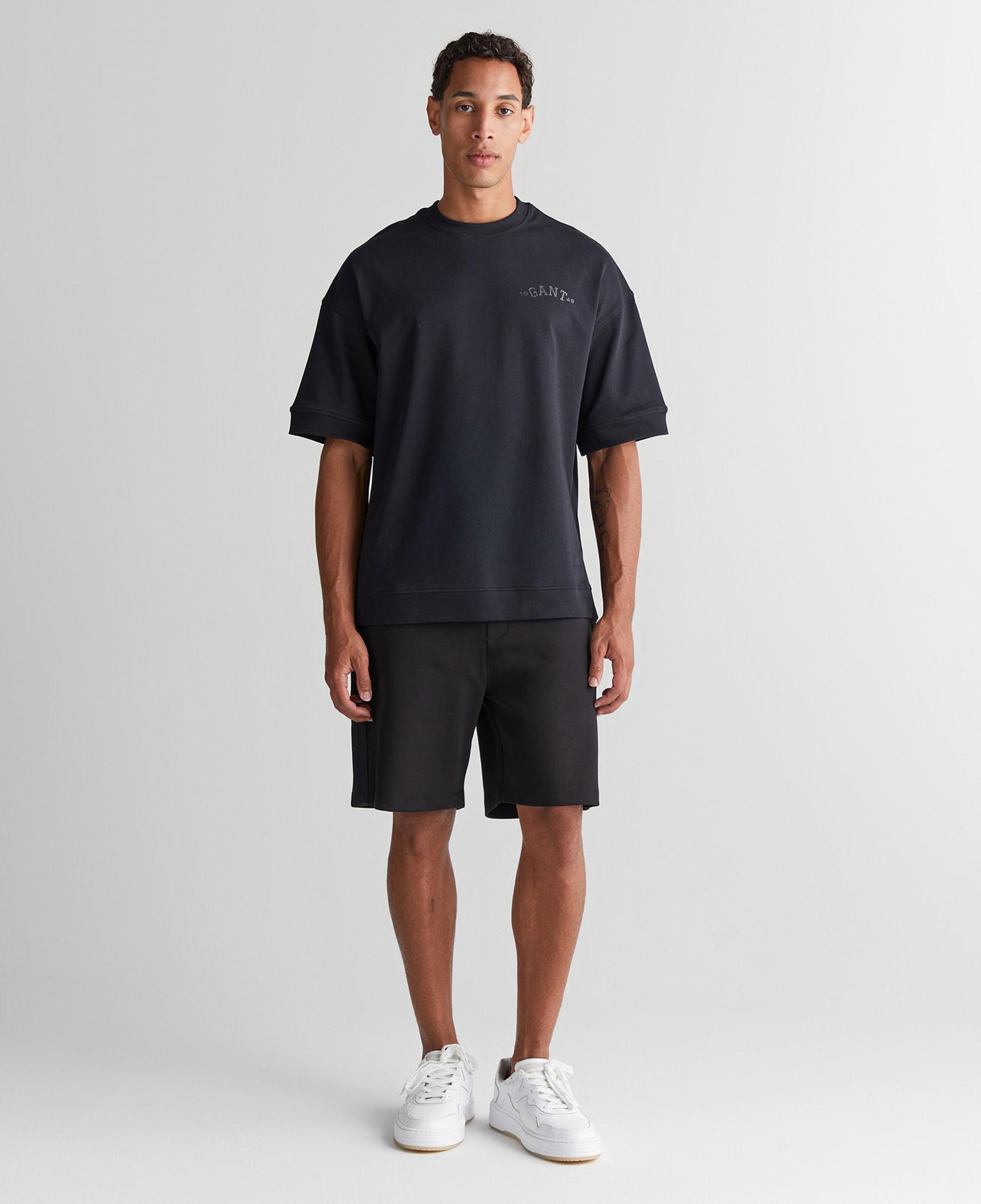GANT Erkek Siyah Regular Fit Logolu Şort