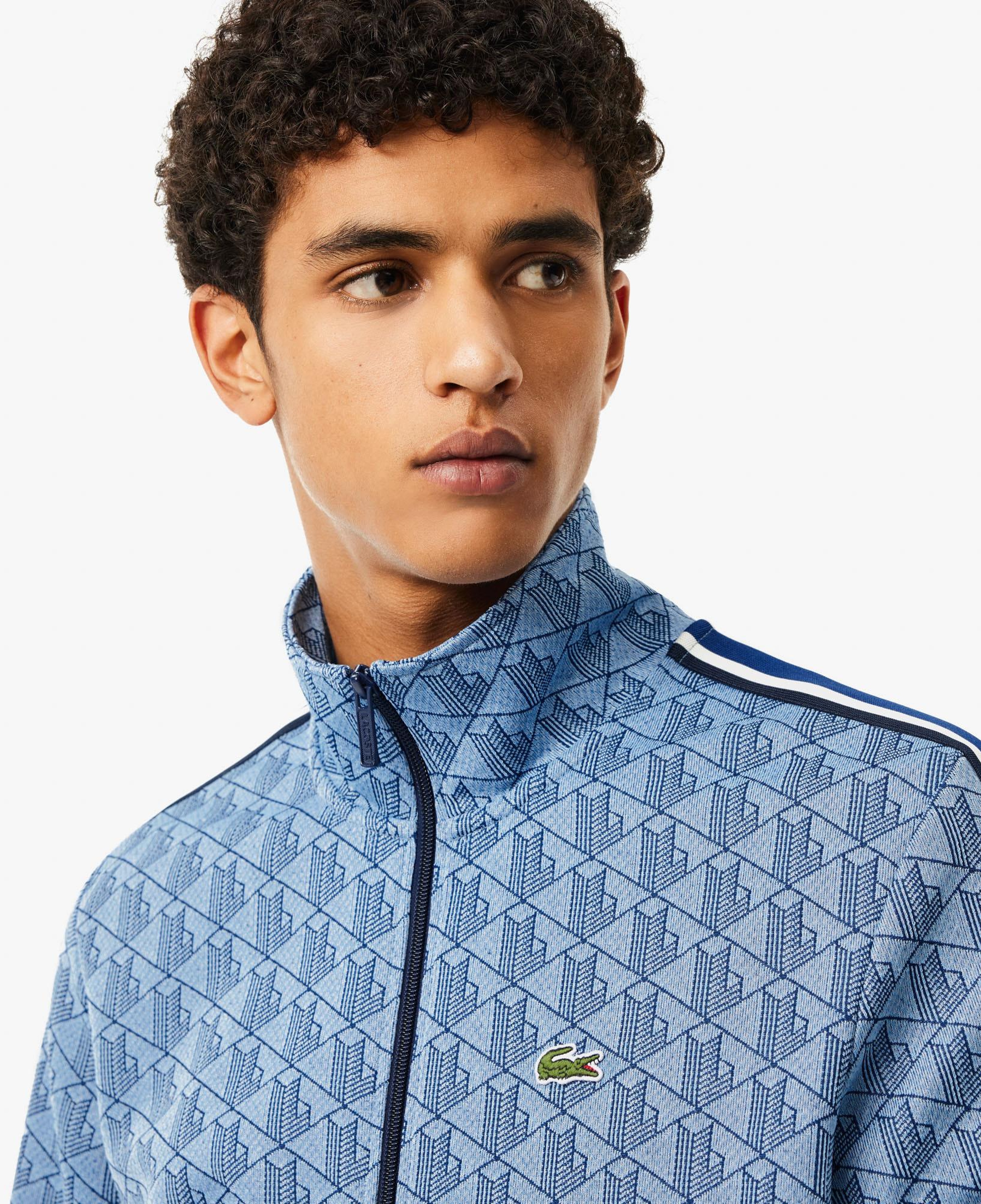 Lacoste Paris Fermuarlı Erkek Mavi Sweatshirt