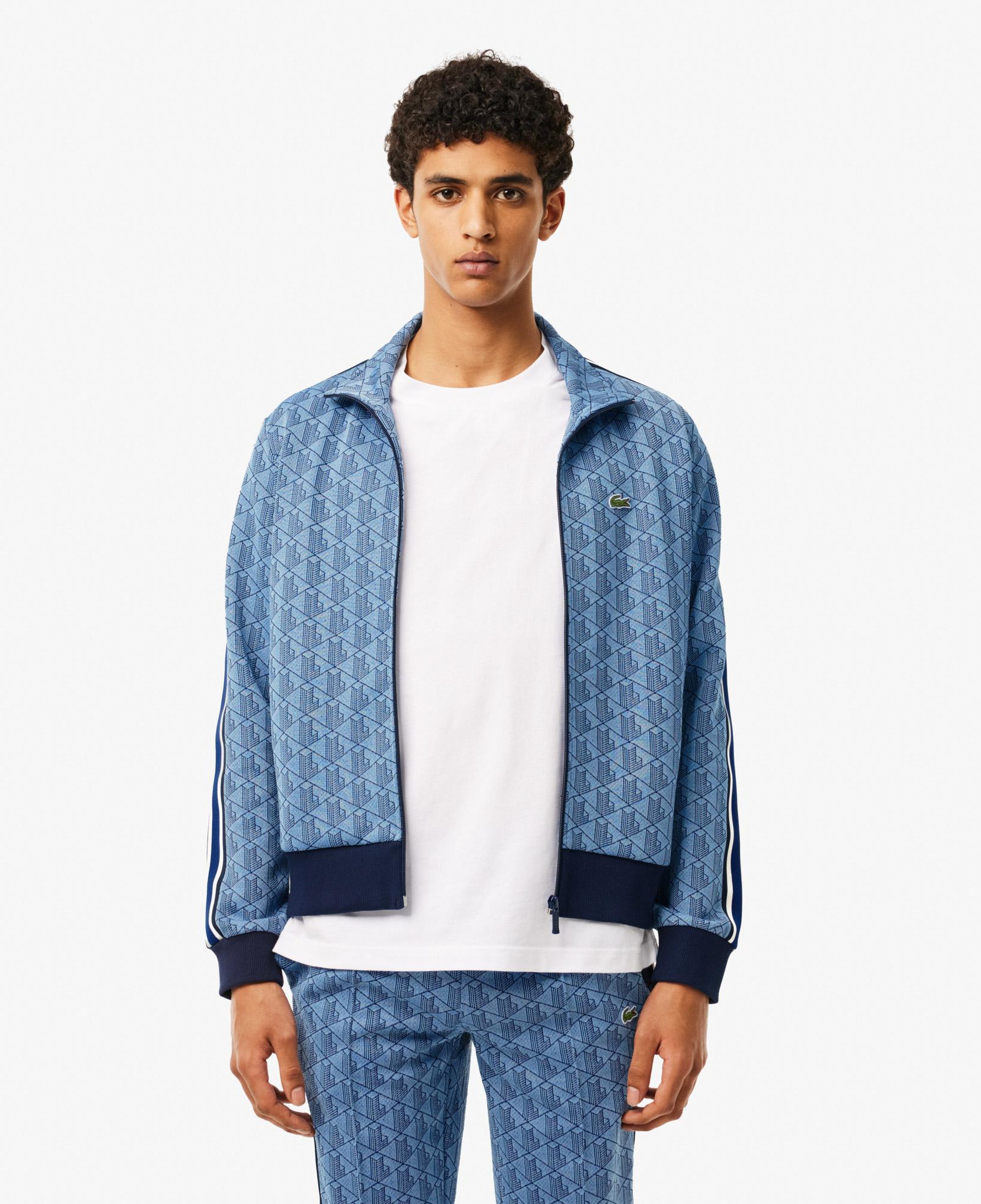 Lacoste Paris Fermuarlı Erkek Mavi Sweatshirt