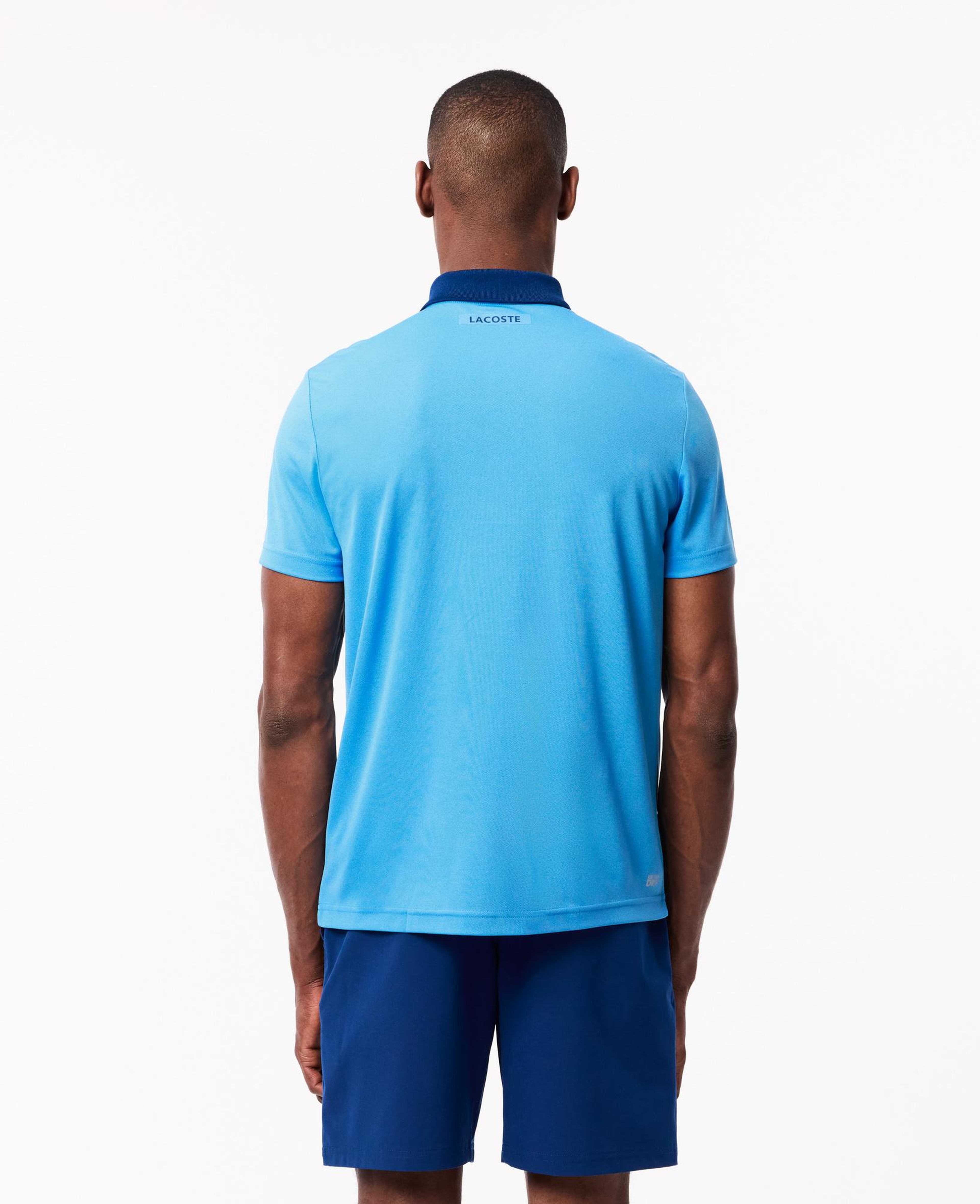 Erkek Regular Fit Baskılı Mavi Polo
