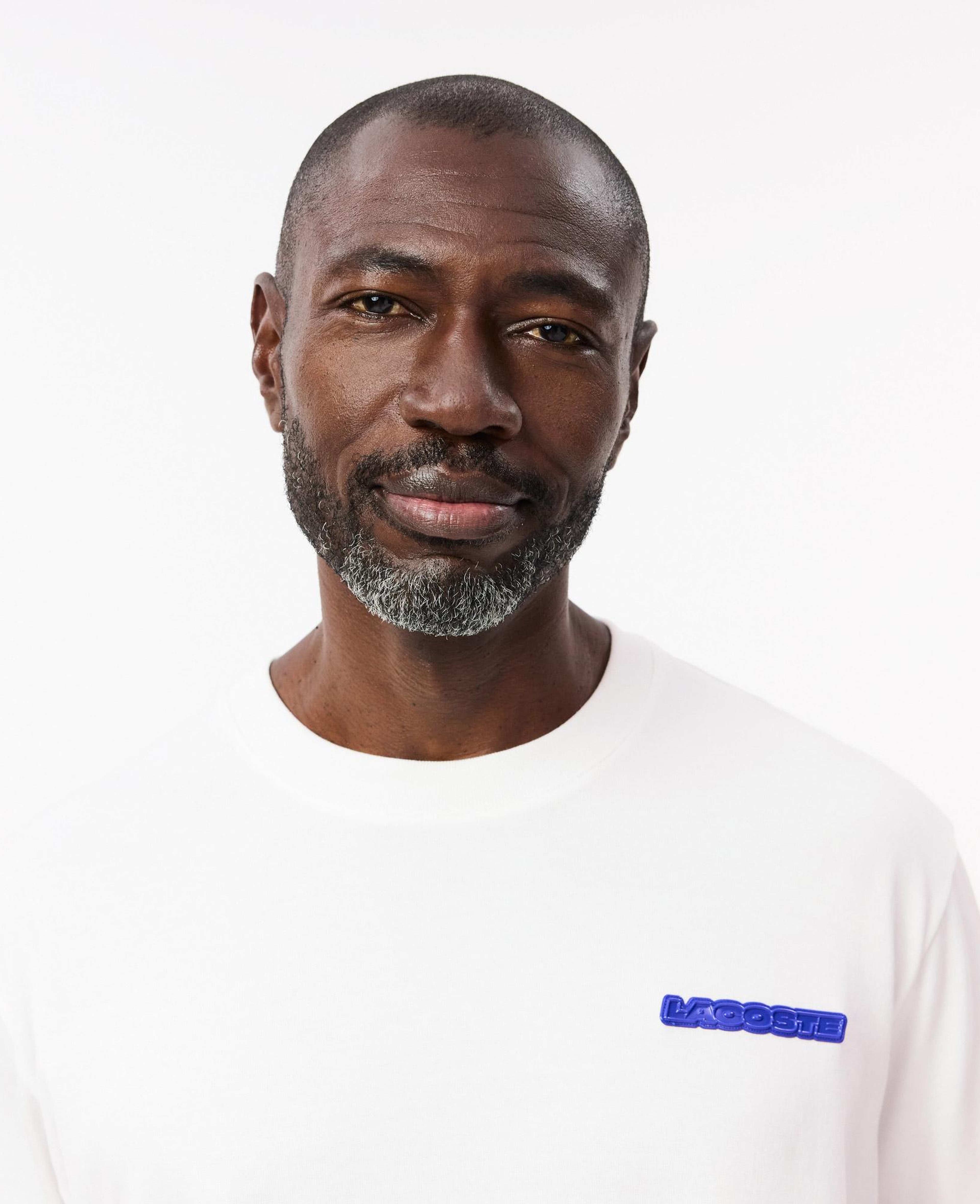 Erkek Loose Fit Bisiklet Yaka Baskılı Beyaz T-Shirt
