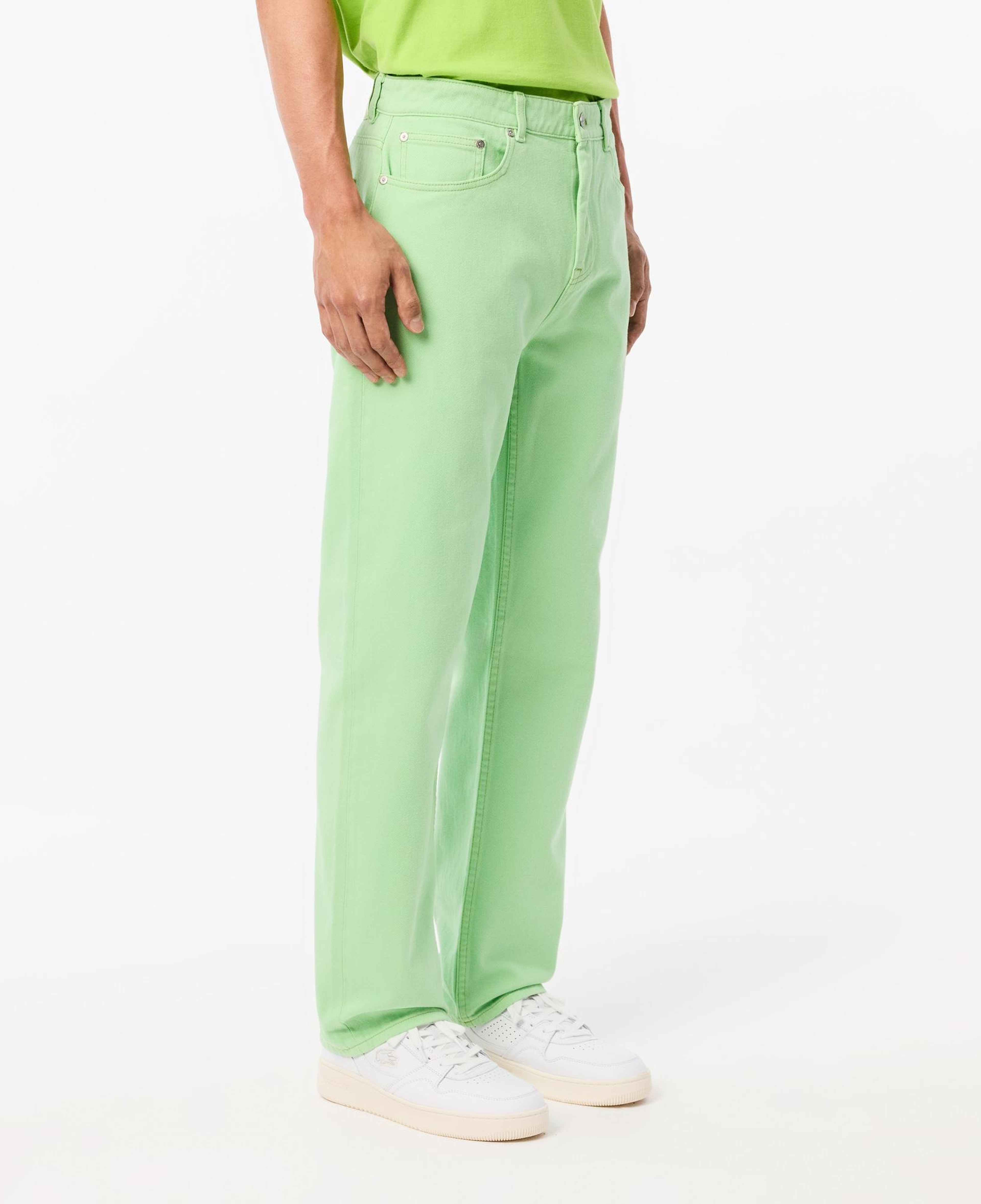 Erkek Straight Fit Denim Yeşil Pantolon