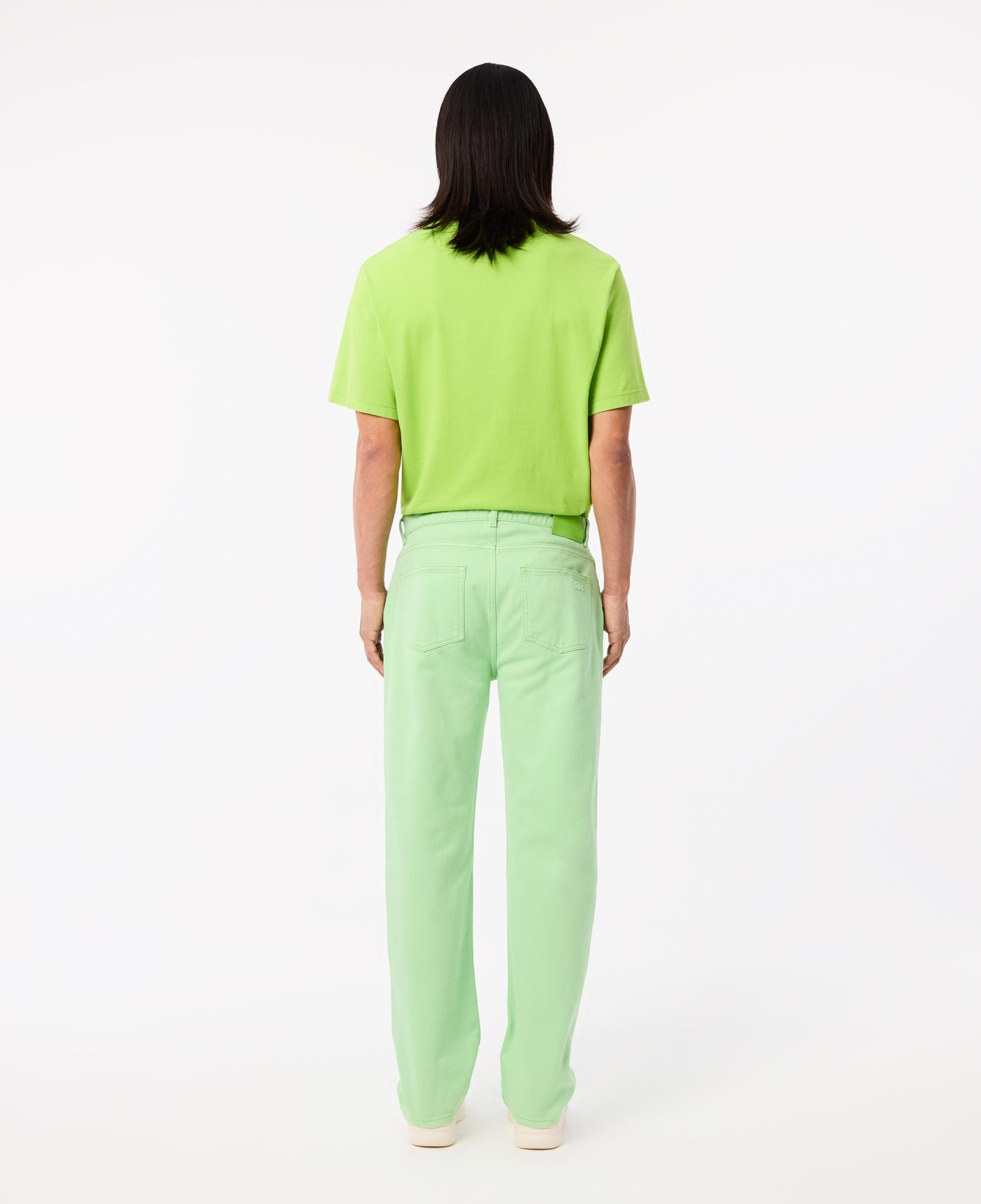 Erkek Straight Fit Denim Yeşil Pantolon