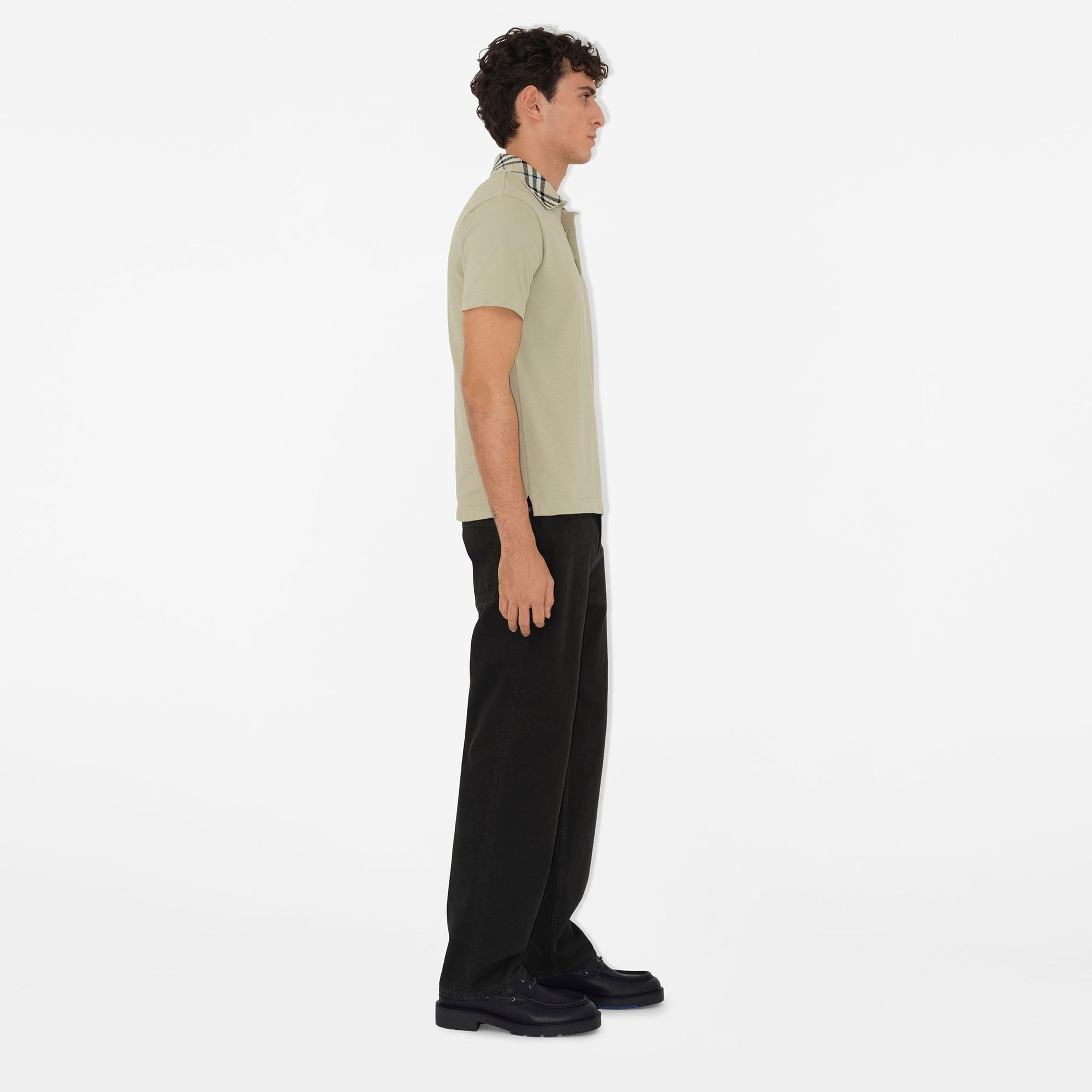 Burberry For Cotton Erkek Krem Polo