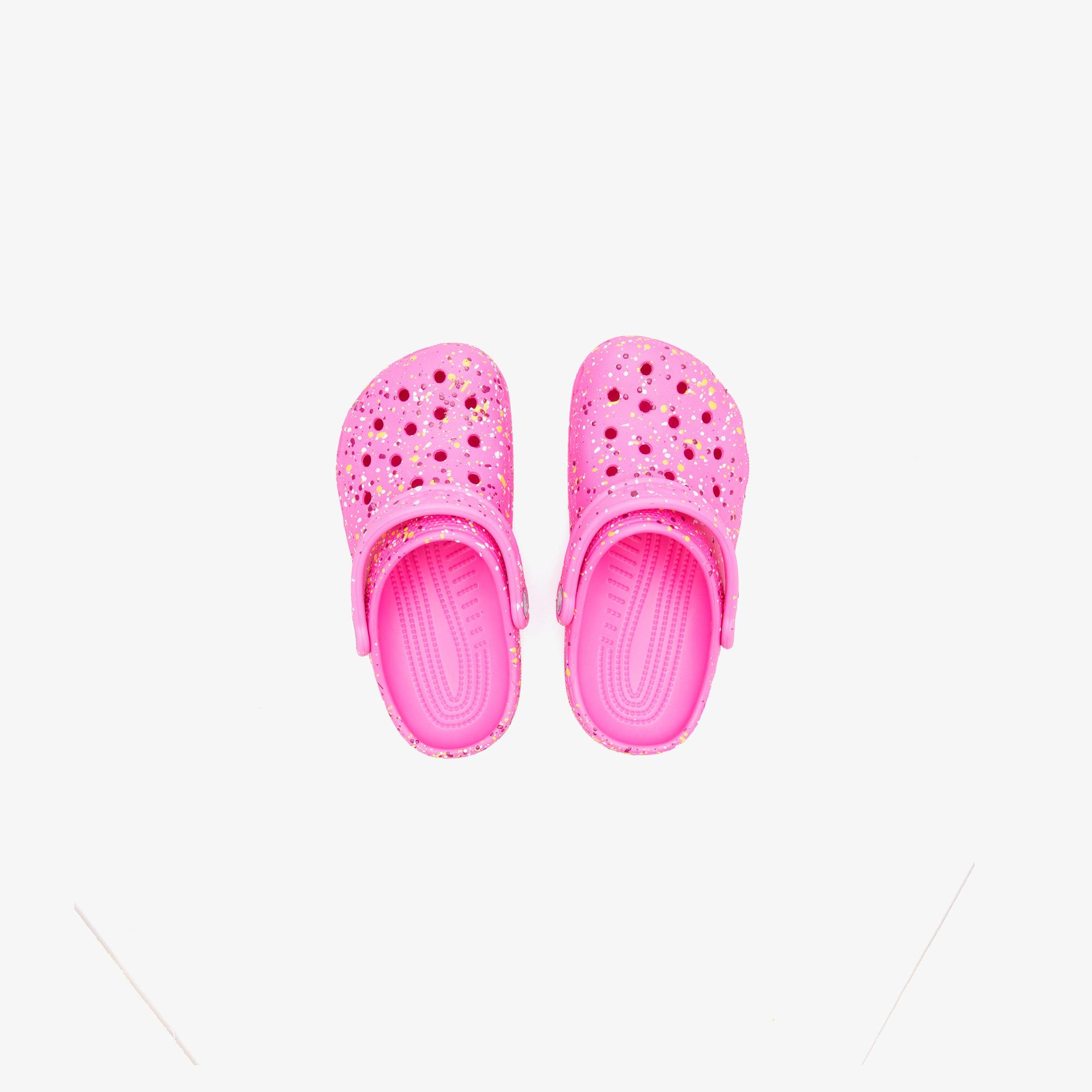 Crocs Classic Paint Splatter Clog Çocuk Pembe Terlik