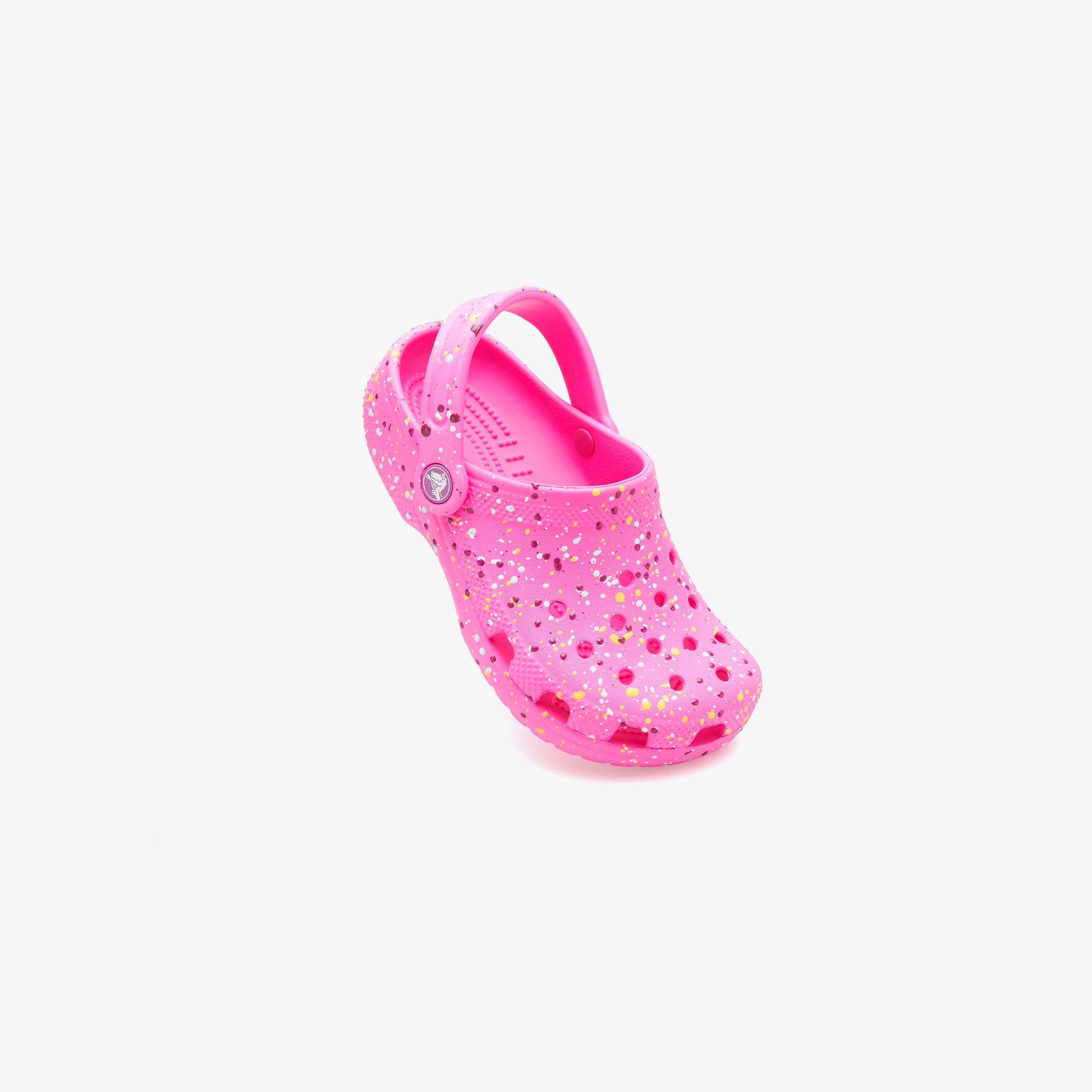 Crocs Classic Paint Splatter Clog Çocuk Pembe Terlik
