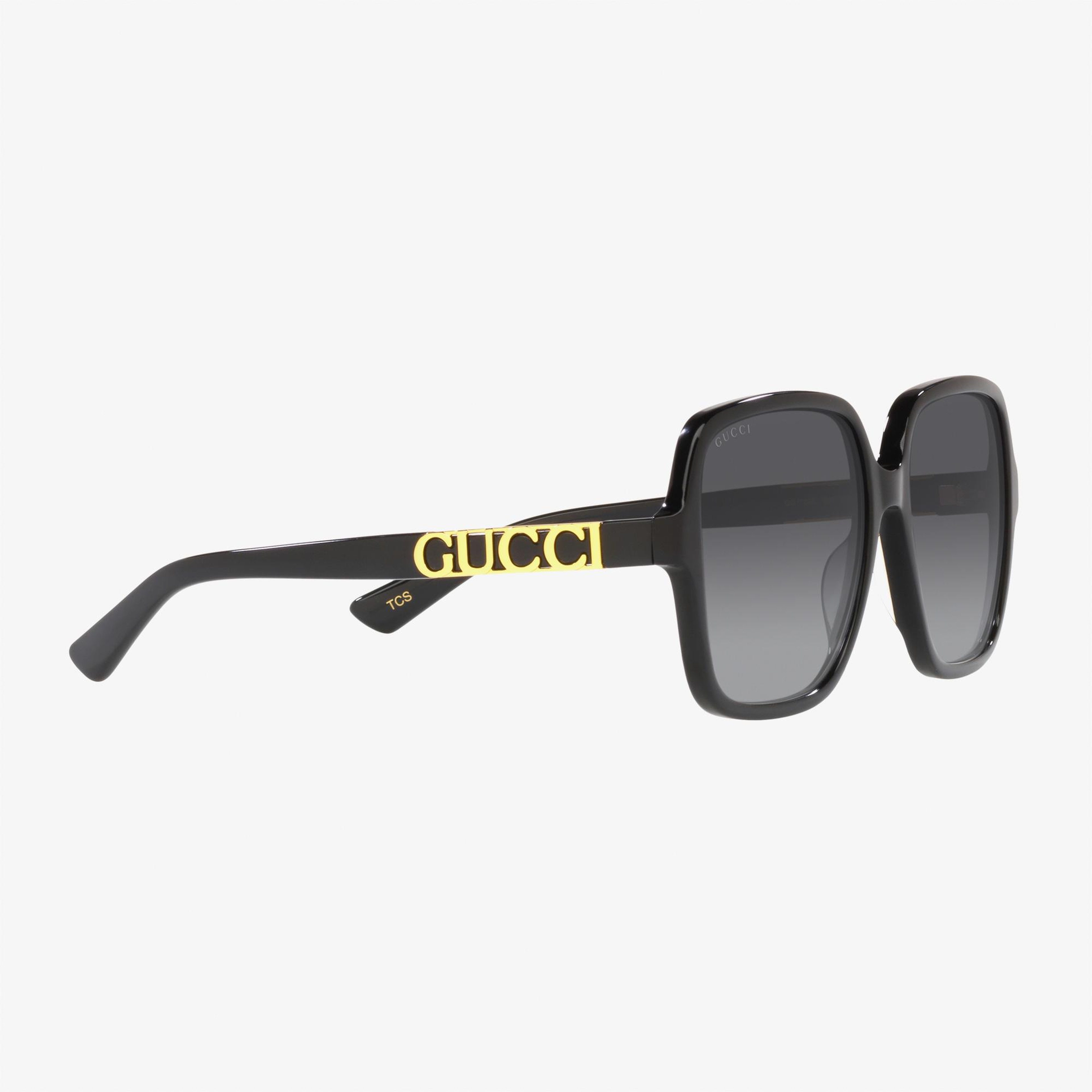 Gucci Rectangle Siyah Güneş Gözlüğü