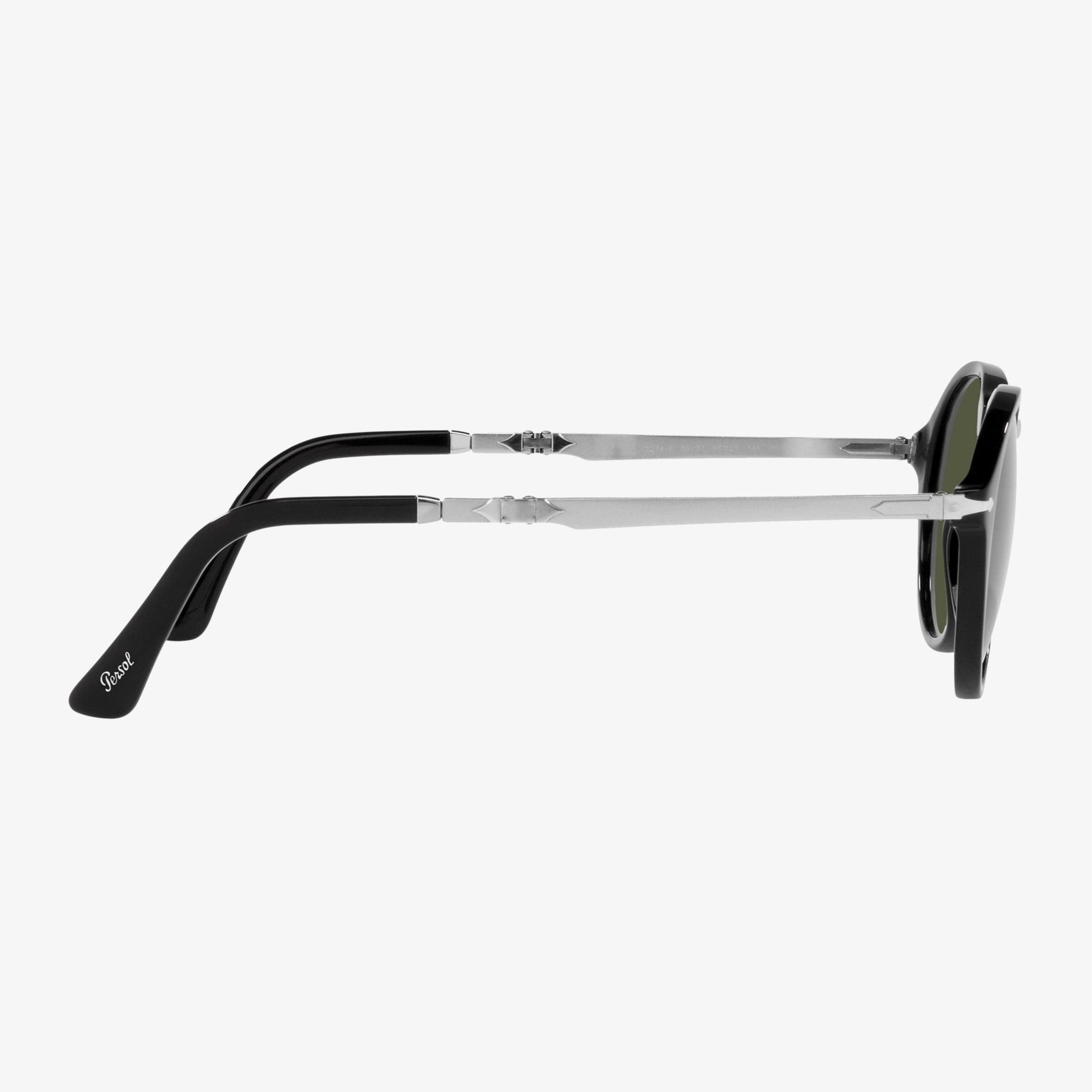 PERSOL Asetat Unisex Siyah Güneş Gözlüğü
