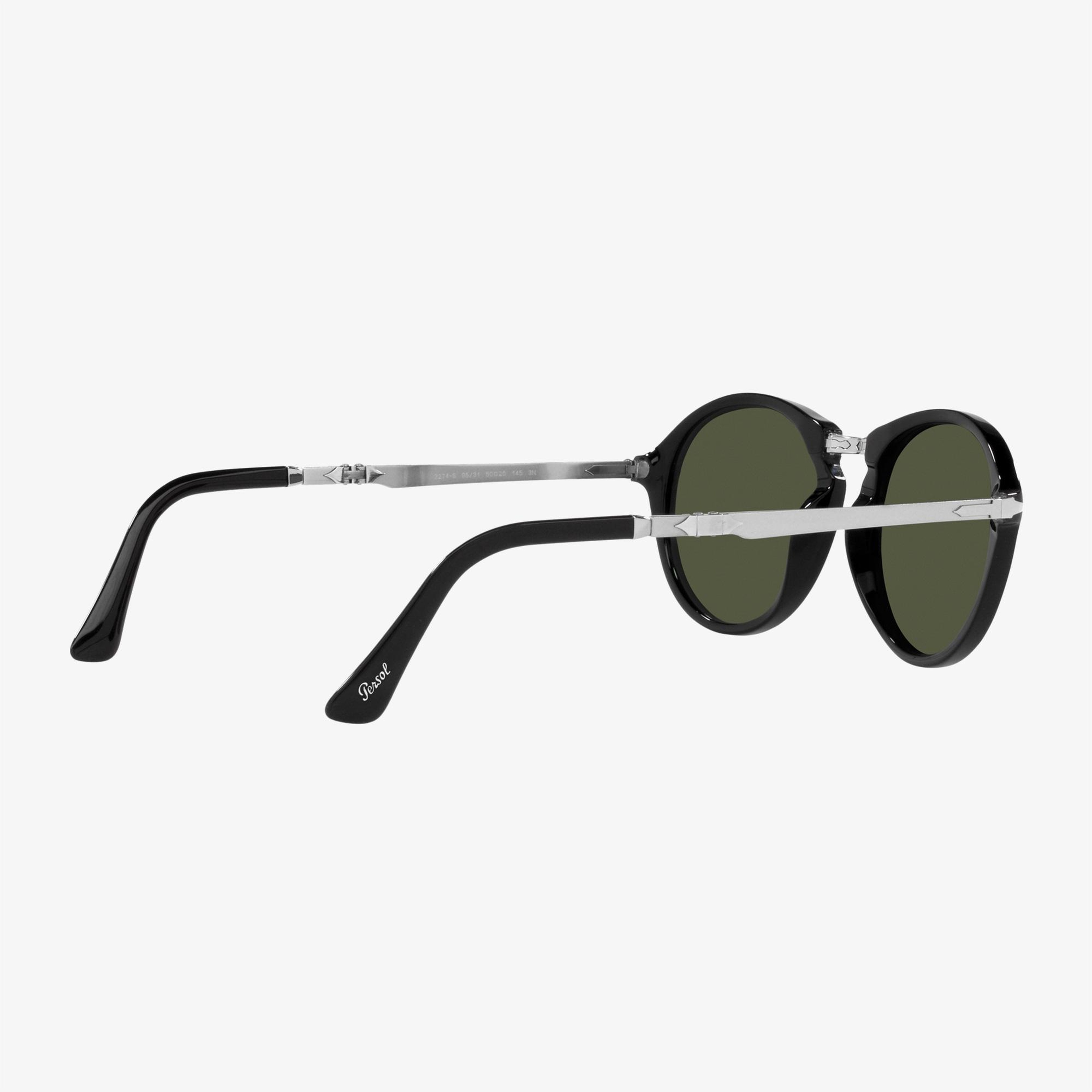 PERSOL Asetat Unisex Siyah Güneş Gözlüğü