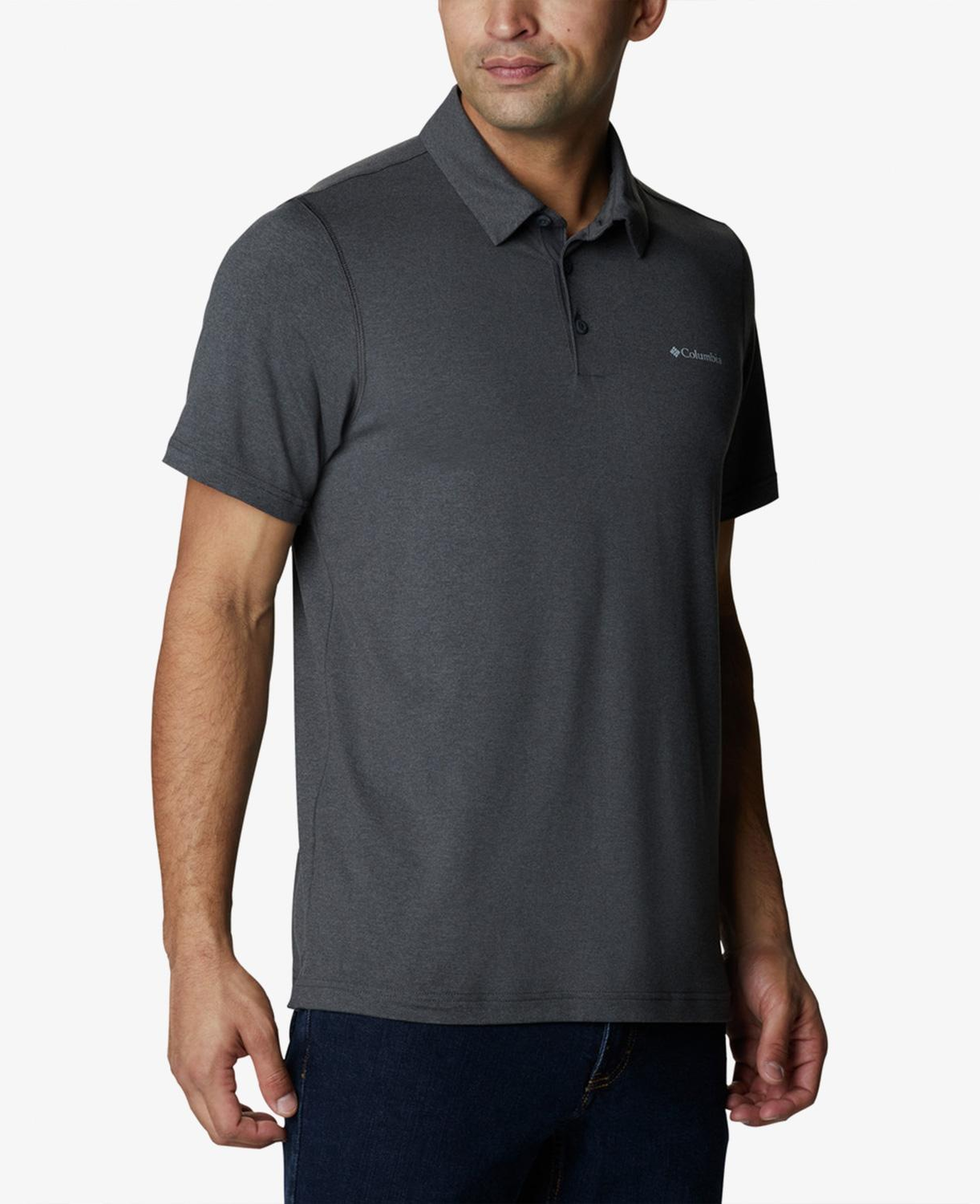 Columbia Tech Trail Polo Erkek Siyah Polo T-Shirt