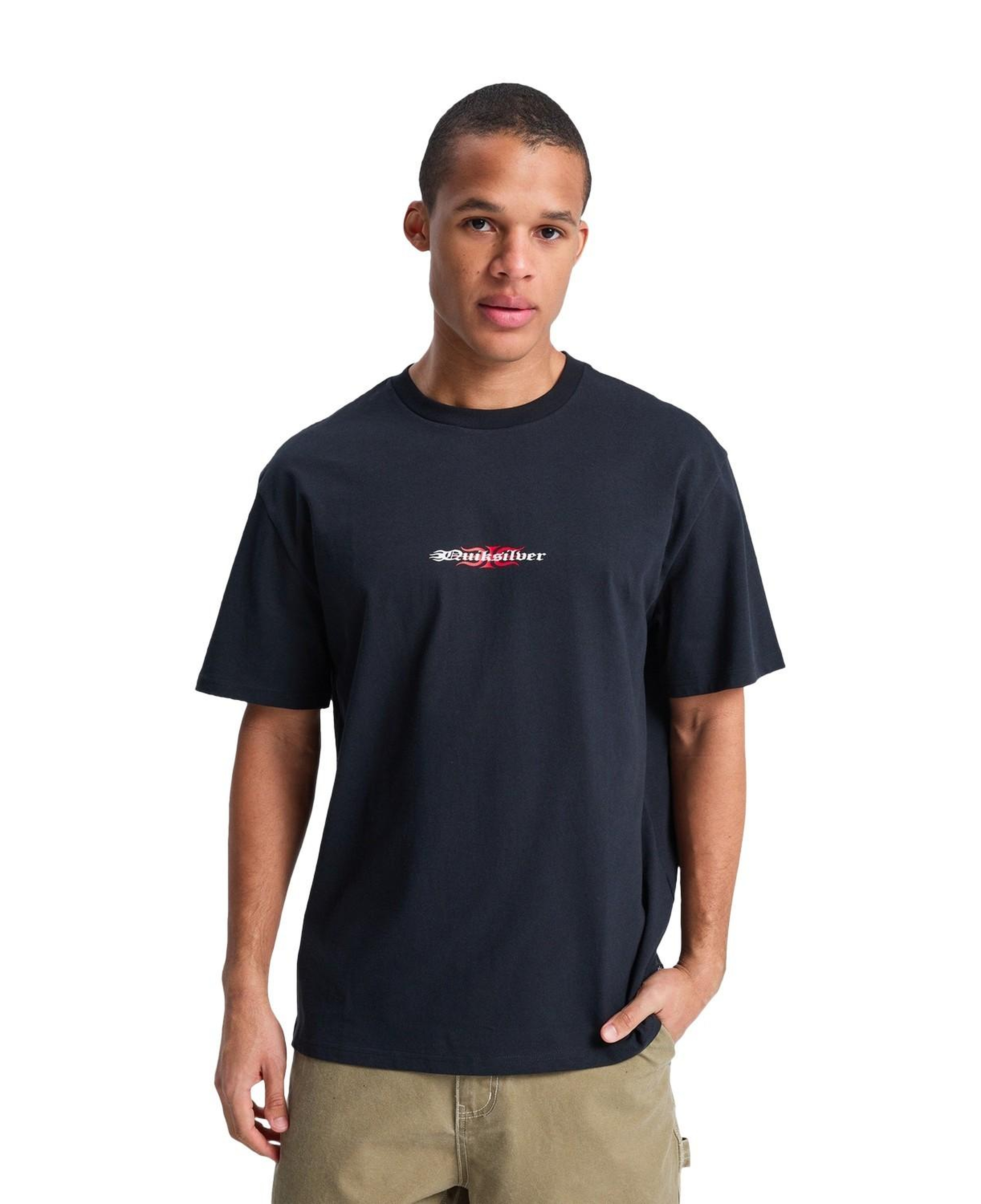 Quiksilver Mercury Burning Erkek Siyah Tişört
